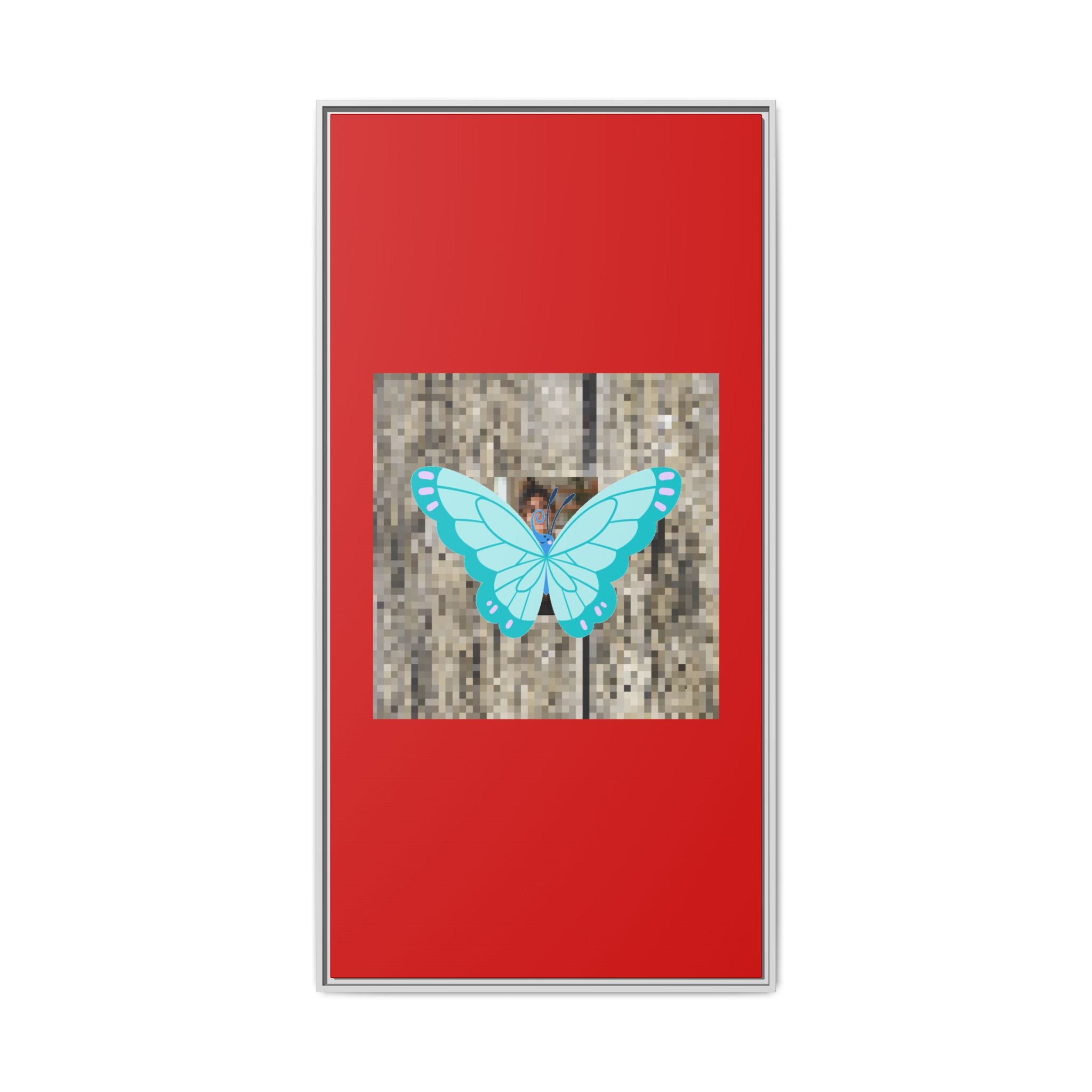 Blue Butterfly Framed Canvas Art — matte multi-color wall print, gallery view 29, NovaStyle
