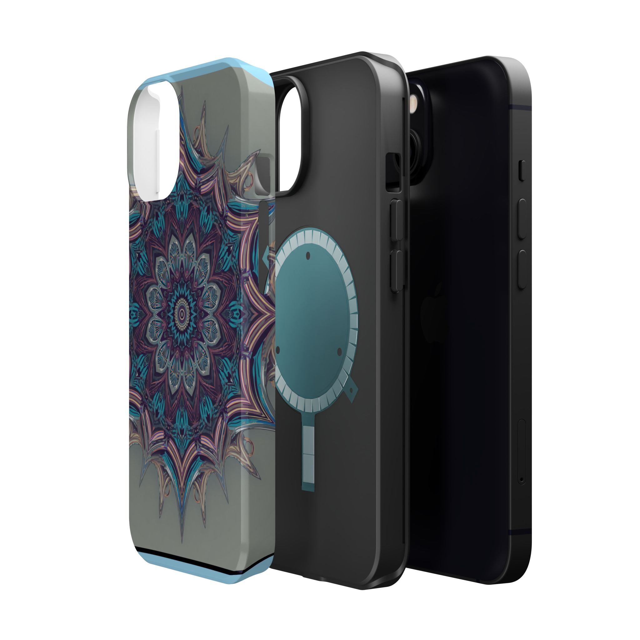 Phone Case — Blue Purple Mandala Magnetic Impact-Resistant Case