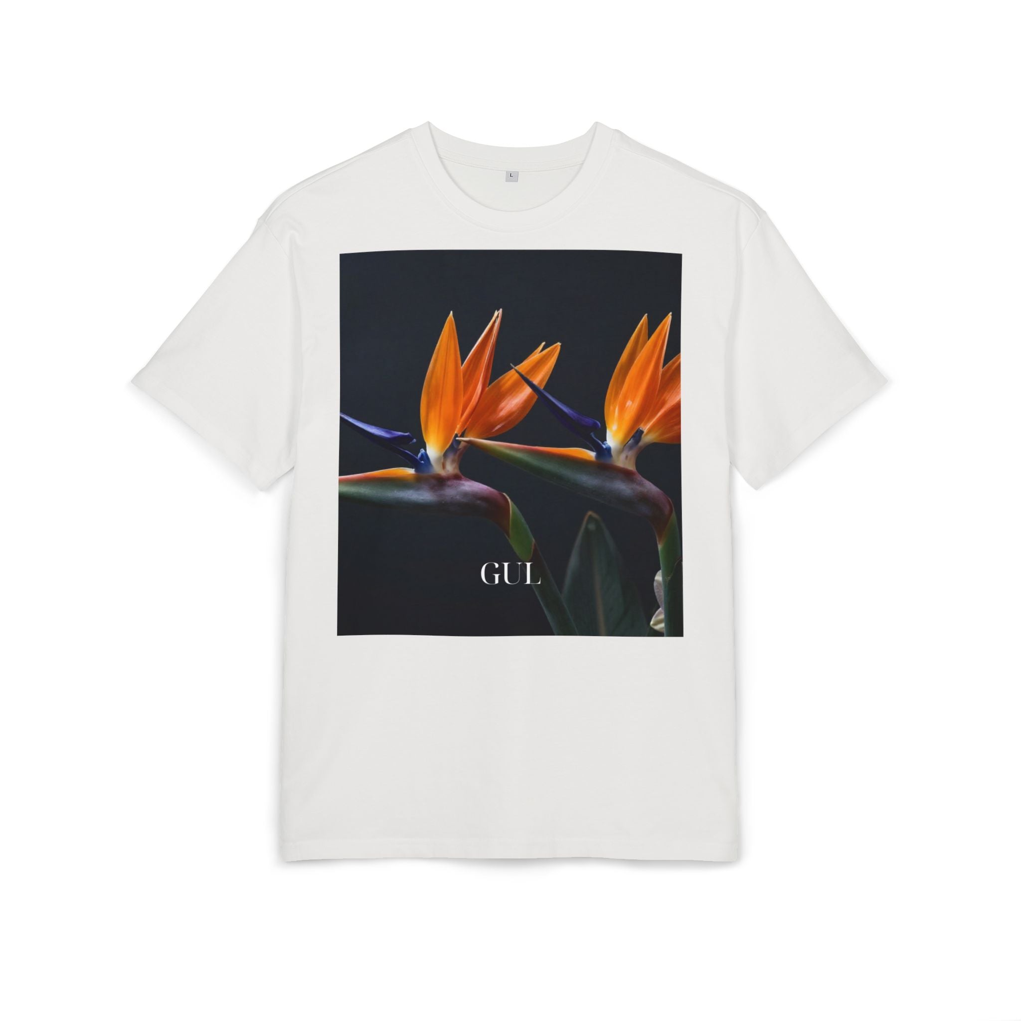Botanical Night Tee — Bird of Paradise & Lantern Photo Graphic T-Shirt