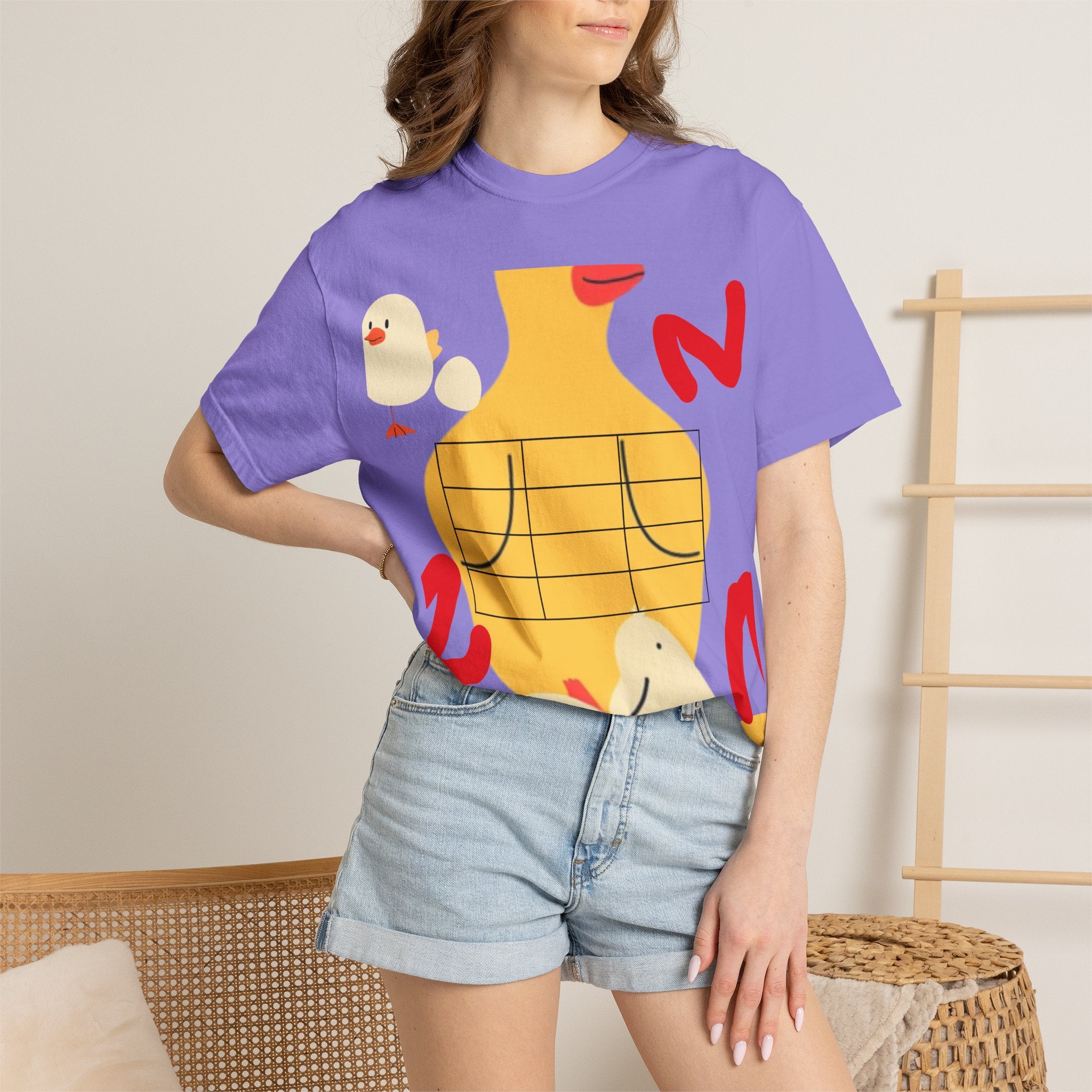 Graphic T-Shirt — Playful Koi & Vase Collage Tee (OVASTYLE Brand)