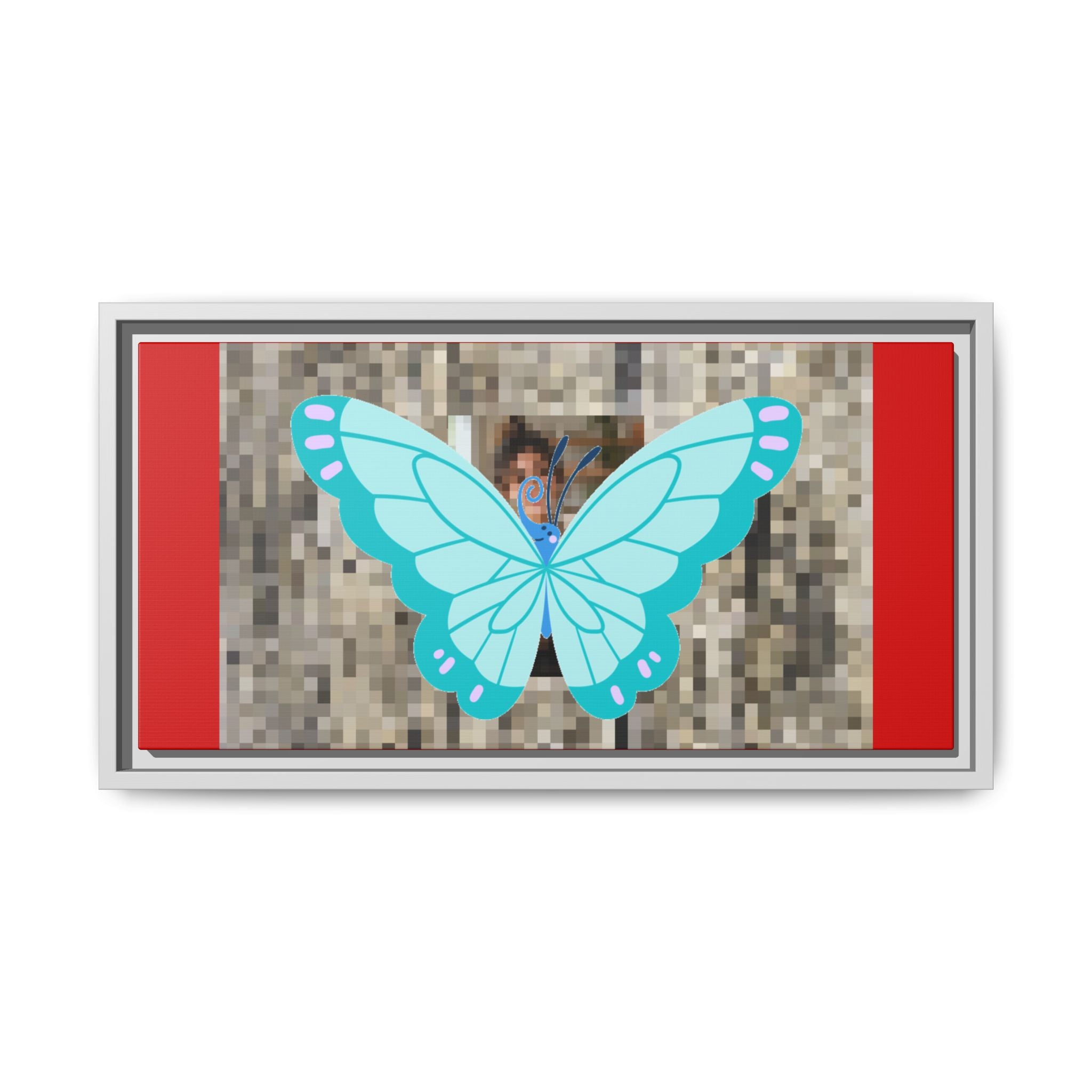 Blue Butterfly Framed Canvas Art — matte multi-color wall print, gallery view 41, NovaStyle