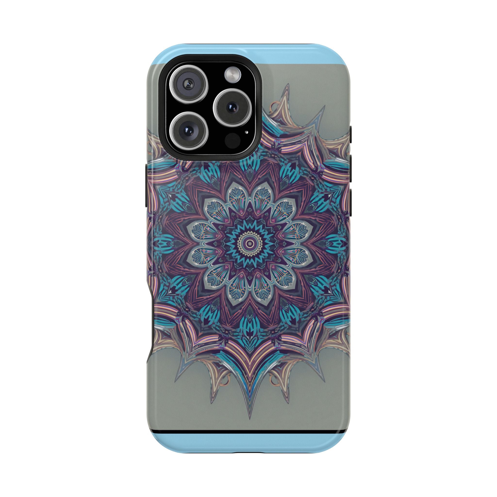 Phone Case — Blue Purple Mandala Magnetic Impact-Resistant Case