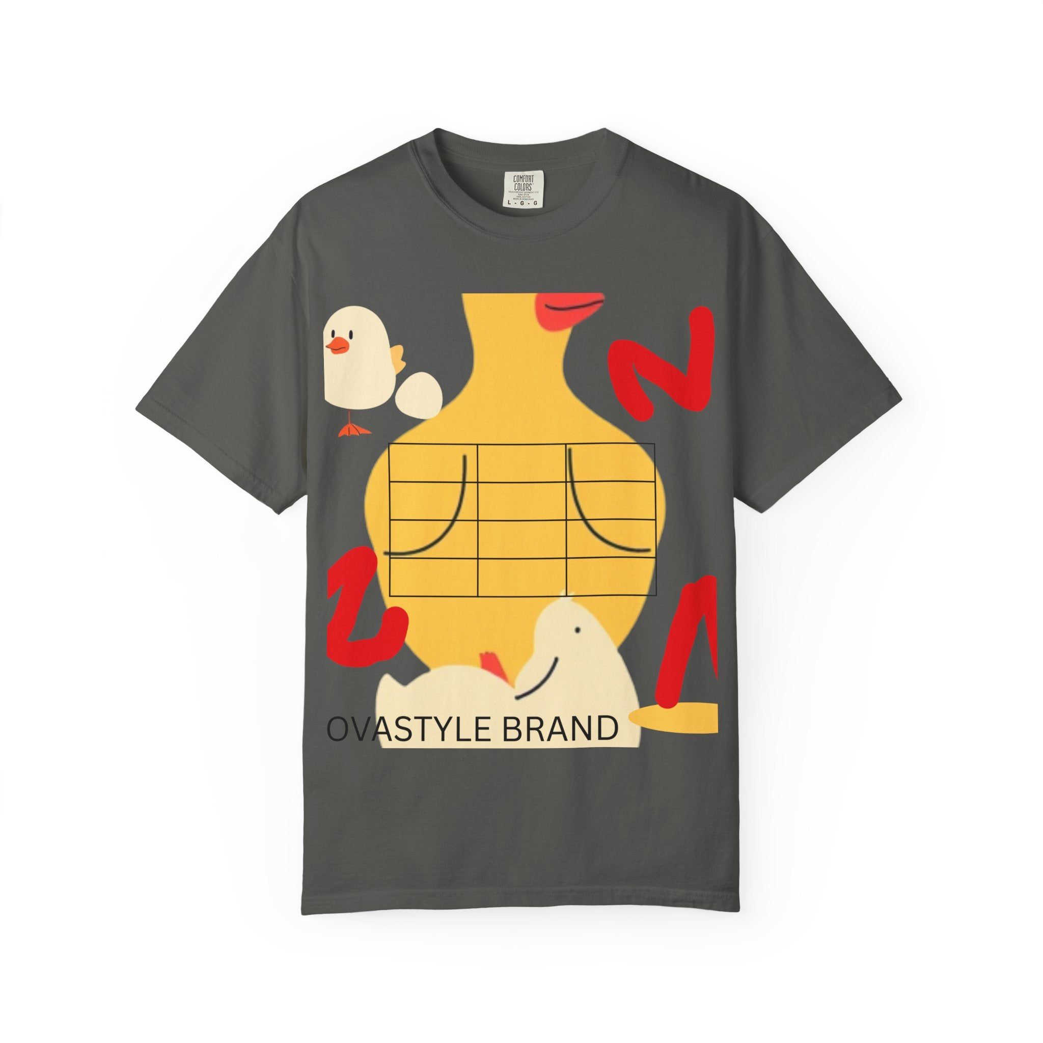 Graphic T-Shirt — Playful Koi & Vase Collage Tee (OVASTYLE Brand)