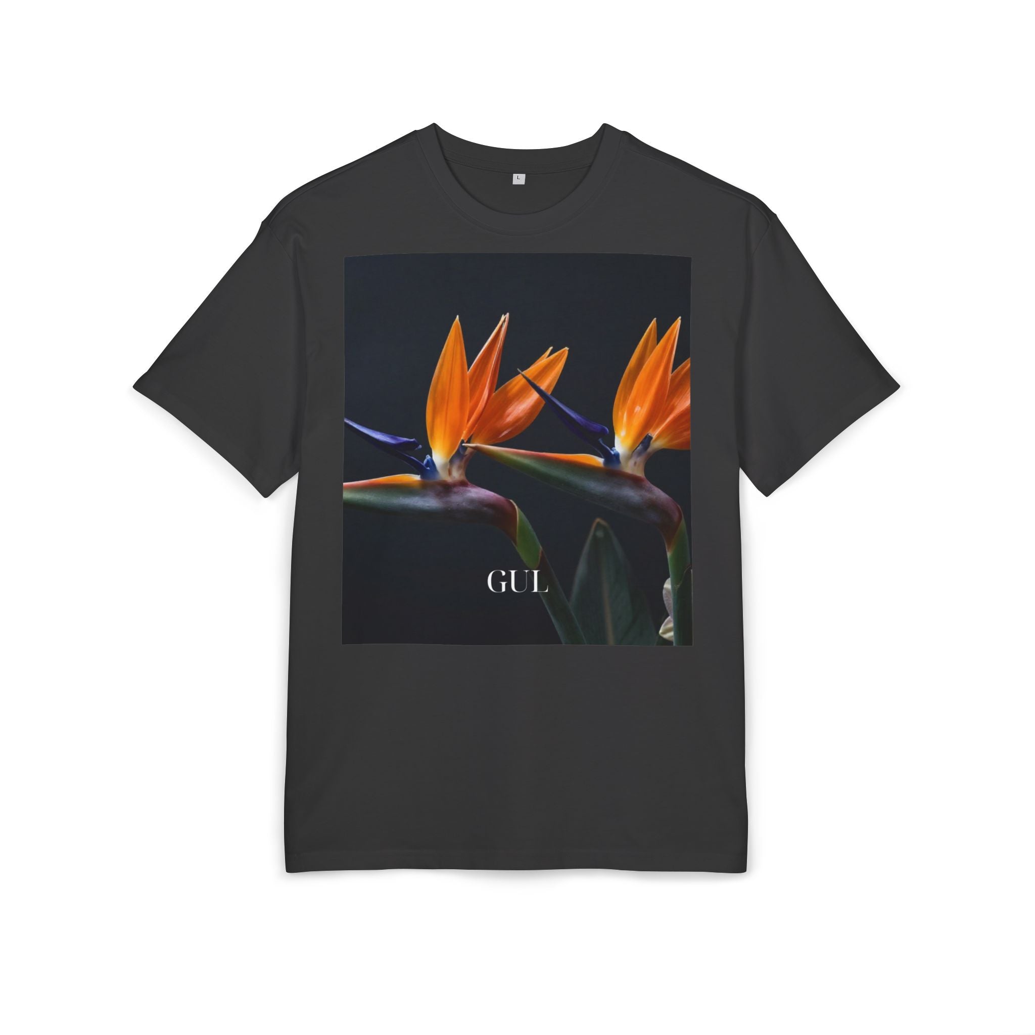 Botanical Night Tee — Bird of Paradise & Lantern Photo Graphic T-Shirt