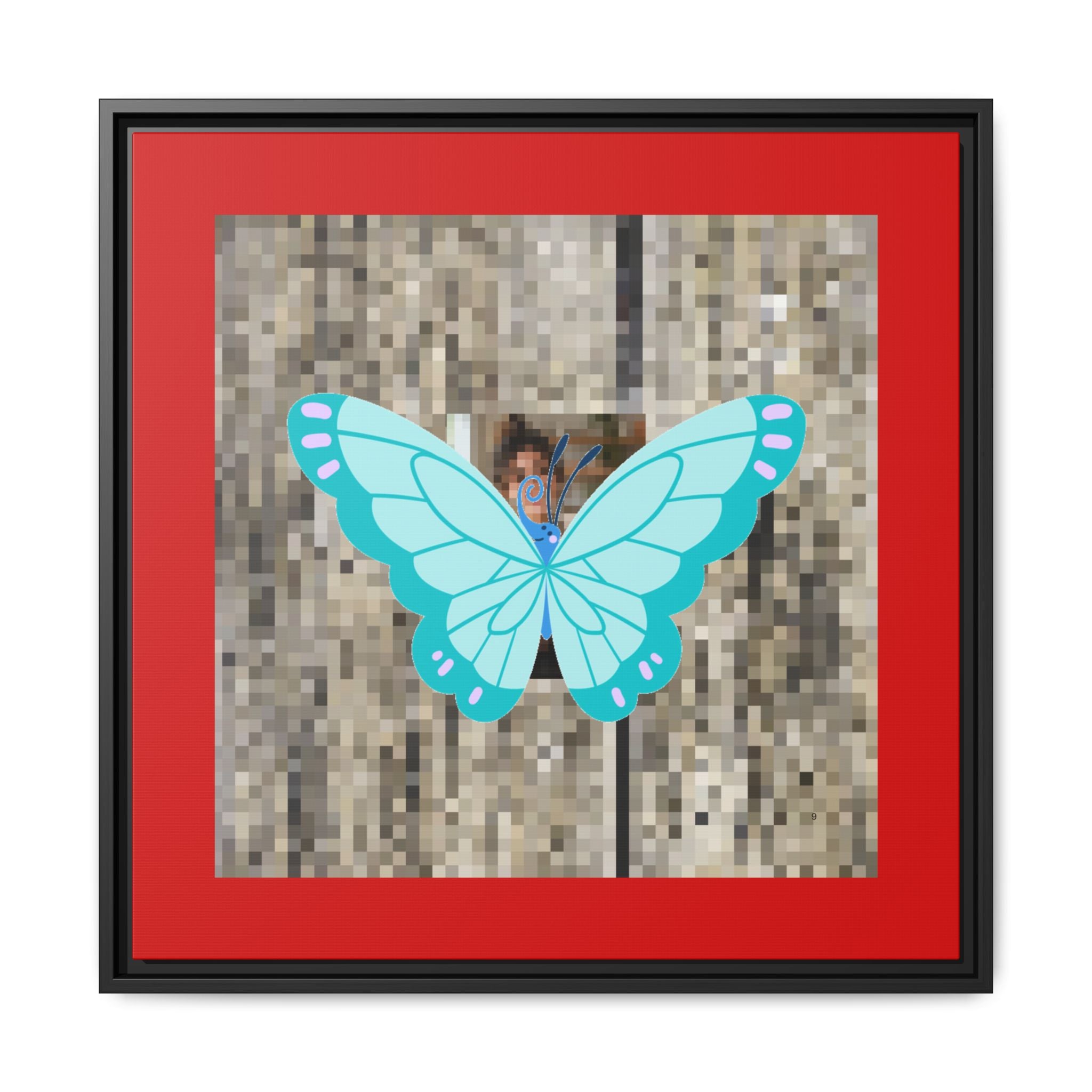 Blue Butterfly Framed Canvas Art — matte multi-color wall print, gallery view 11, NovaStyle