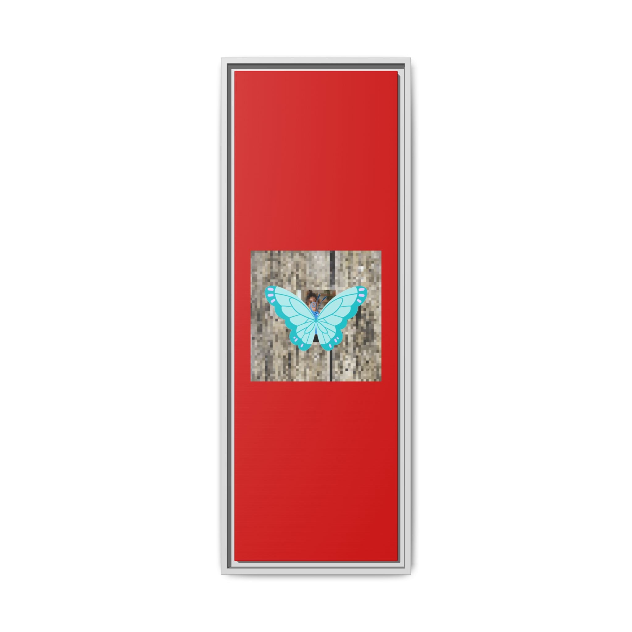 Blue Butterfly Framed Canvas Art — matte multi-color wall print, gallery view 25, NovaStyle