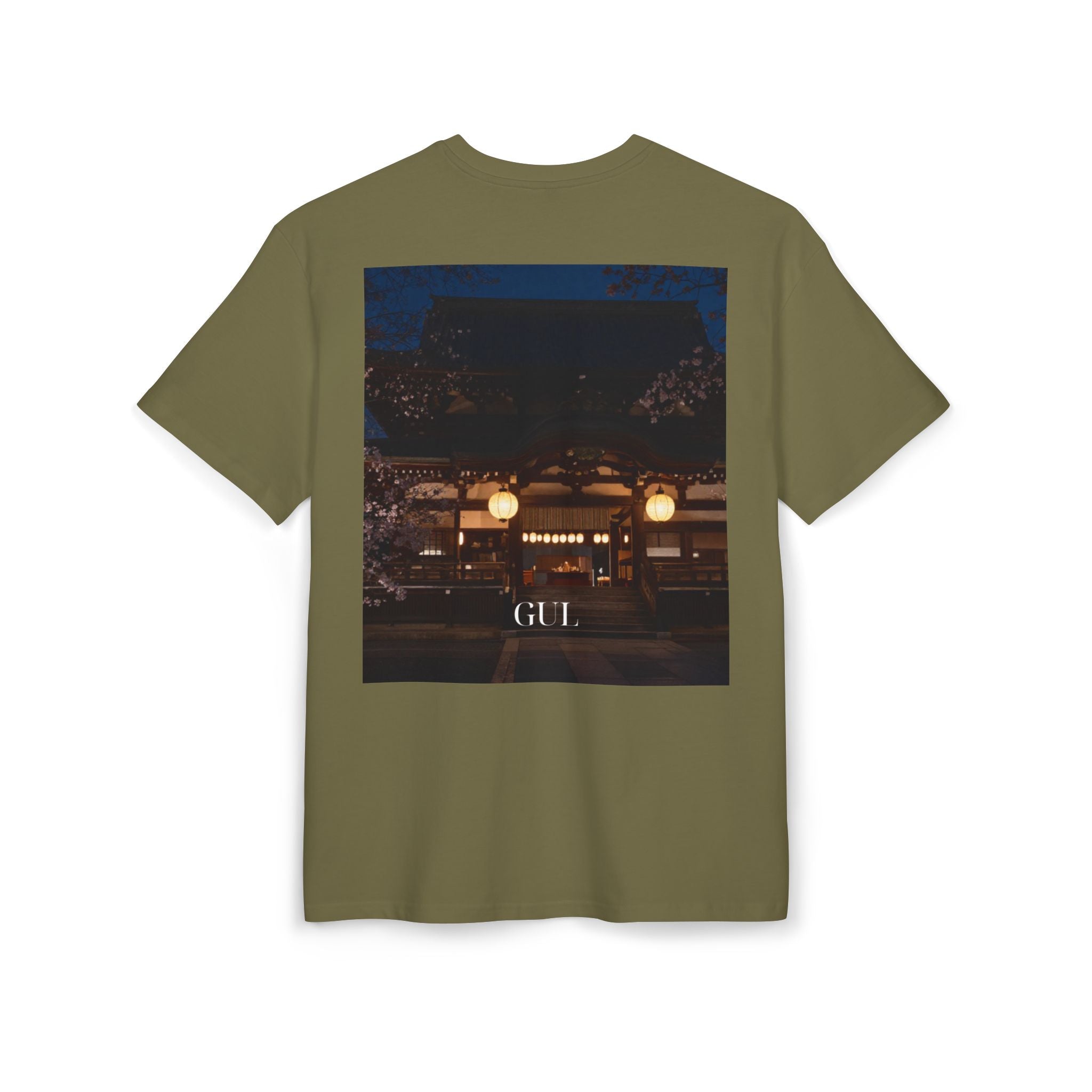 Botanical Night Tee — Bird of Paradise & Lantern Photo Graphic T-Shirt