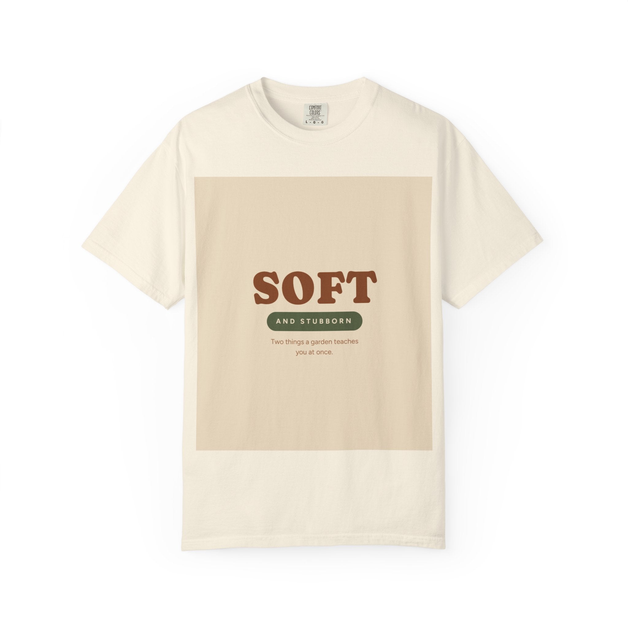 Soft and Stubborn T-Shirt — Retro Cream Graphic Tee