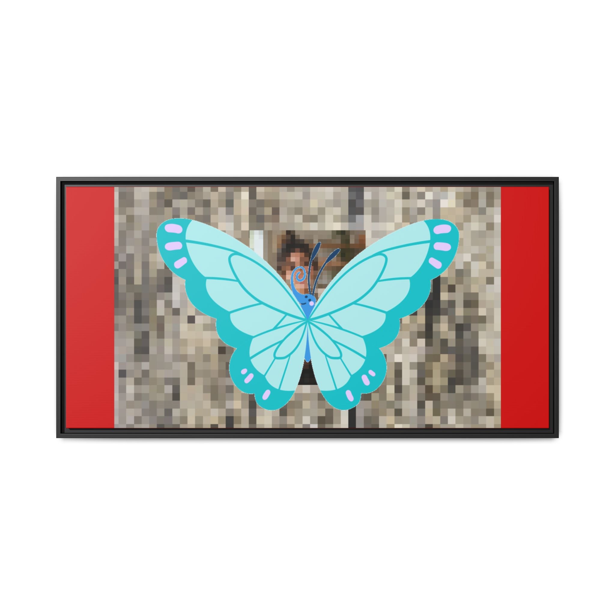 Blue Butterfly Framed Canvas Art — matte multi-color wall print, gallery view 22, NovaStyle