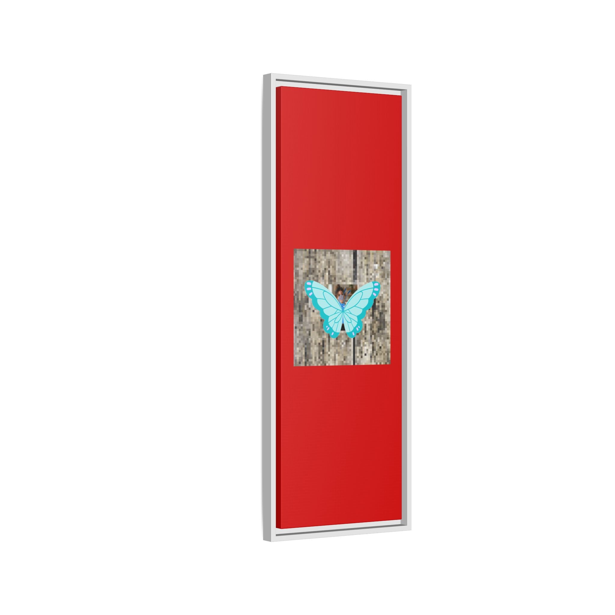 Blue Butterfly Framed Canvas