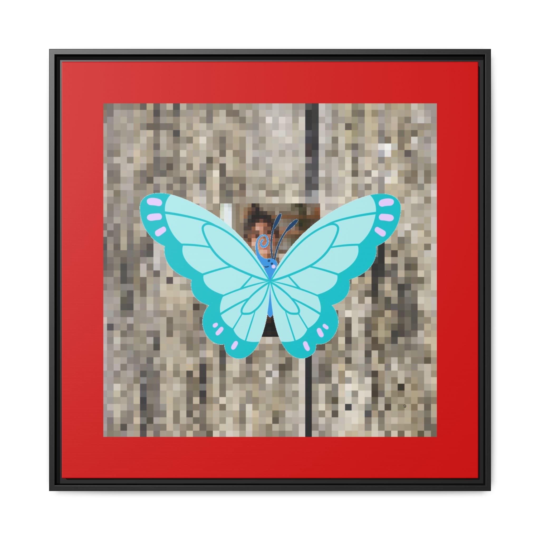 Blue Butterfly Framed Canvas Art — matte multi-color wall print, gallery view 18, NovaStyle