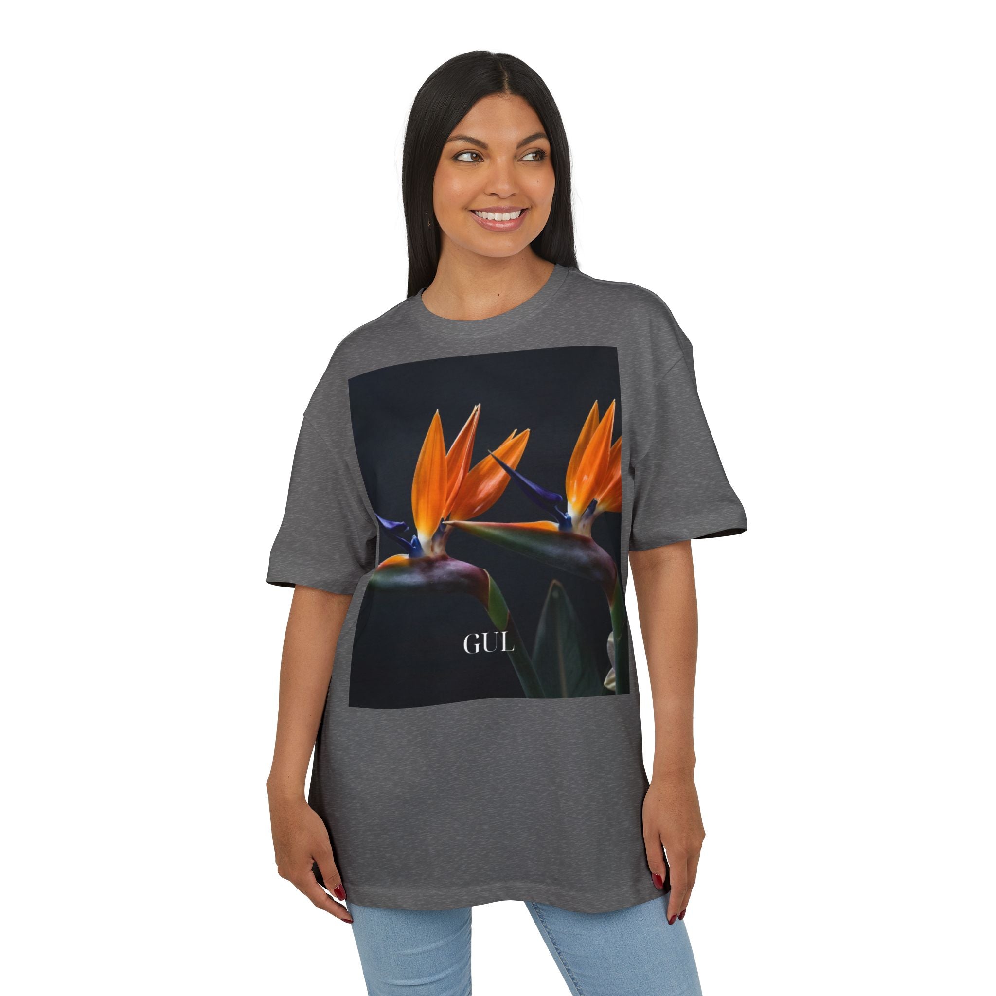 Botanical Night Tee — Bird of Paradise & Lantern Photo Graphic T-Shirt