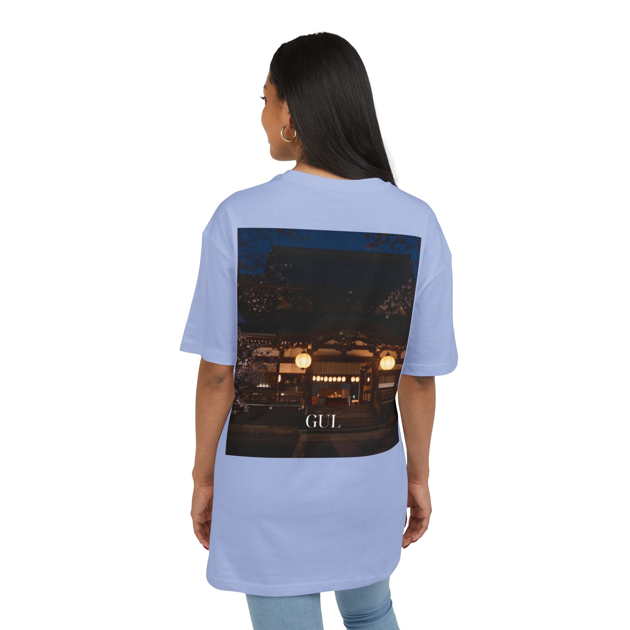Botanical Night Tee — Bird of Paradise & Lantern Photo Graphic T-Shirt