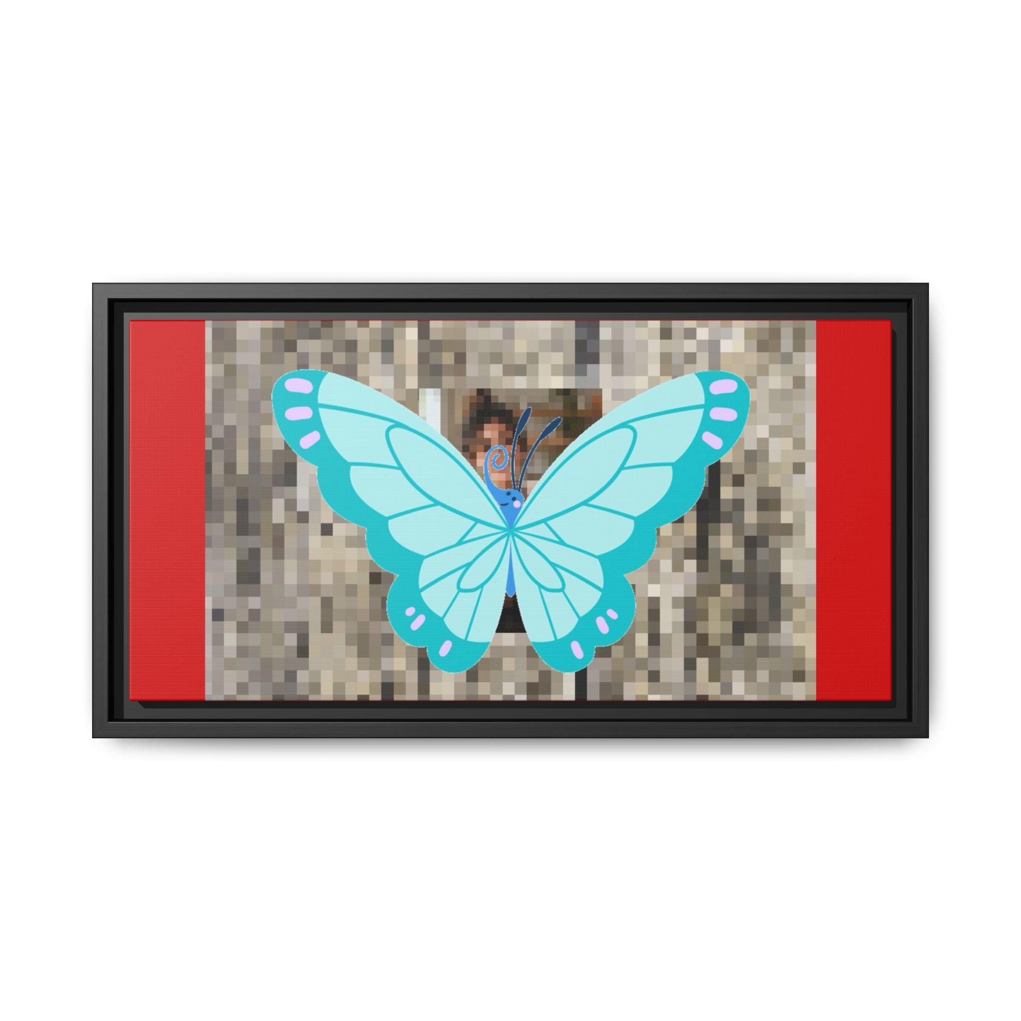 Blue Butterfly Framed Canvas Art — matte multi-color wall print, gallery view 42, NovaStyle