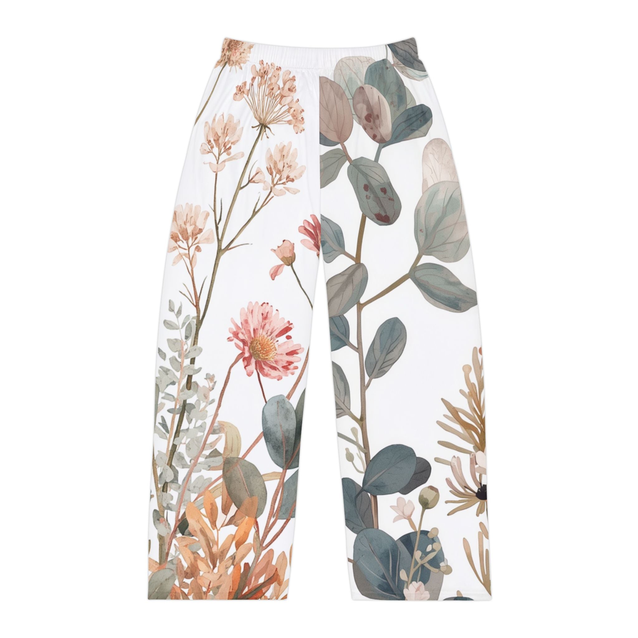 Floral Eucalyptus Lounge Pants β Menβs Botanical Pajama Trousers