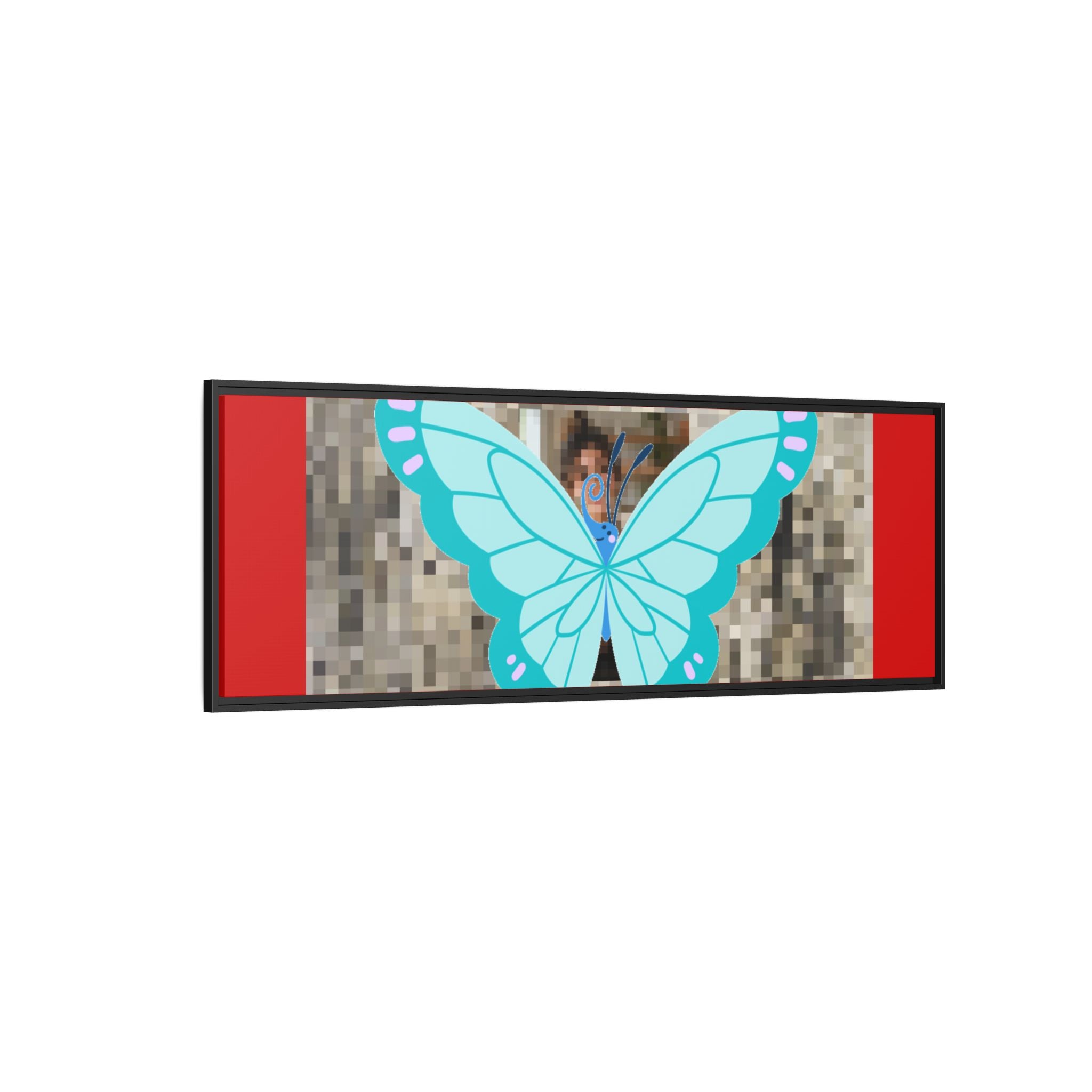 Blue Butterfly Framed Canvas