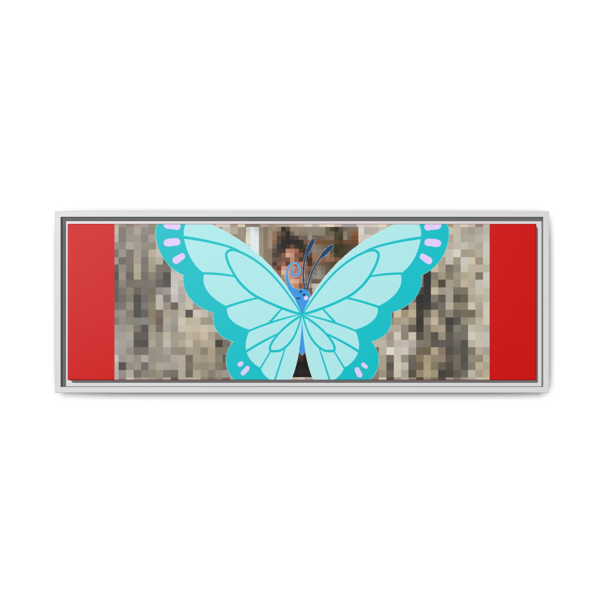 Blue Butterfly Framed Canvas Art — matte multi-color wall print, gallery view 30, NovaStyle