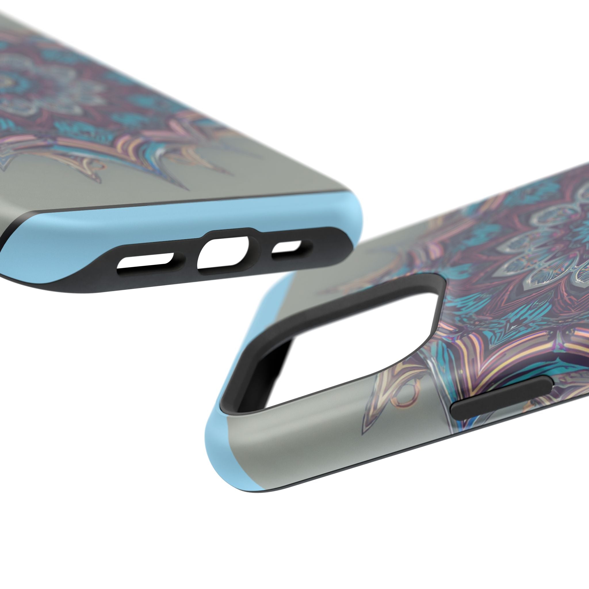 Phone Case — Blue Purple Mandala Magnetic Impact-Resistant Case