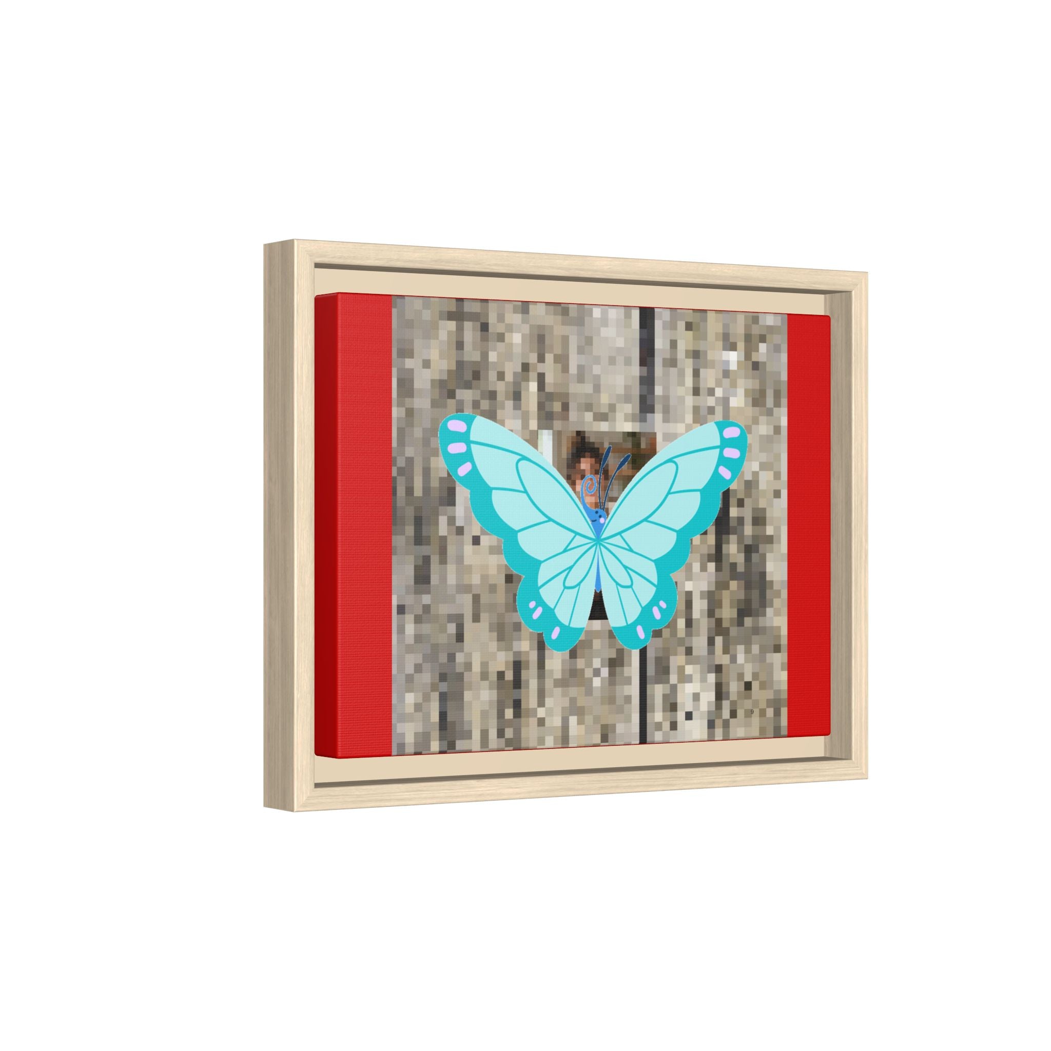 Blue Butterfly Framed Canvas