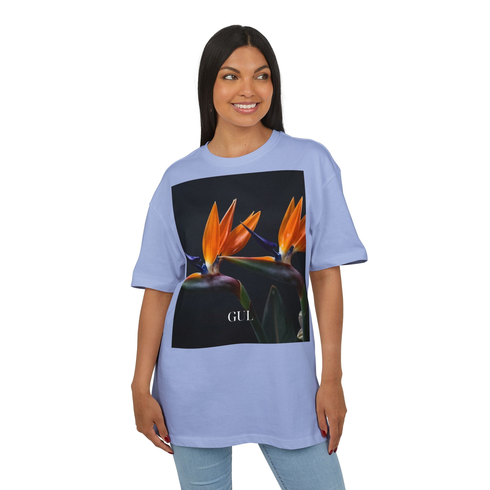 Botanical Night Tee — Bird of Paradise & Lantern Photo Graphic T-Shirt