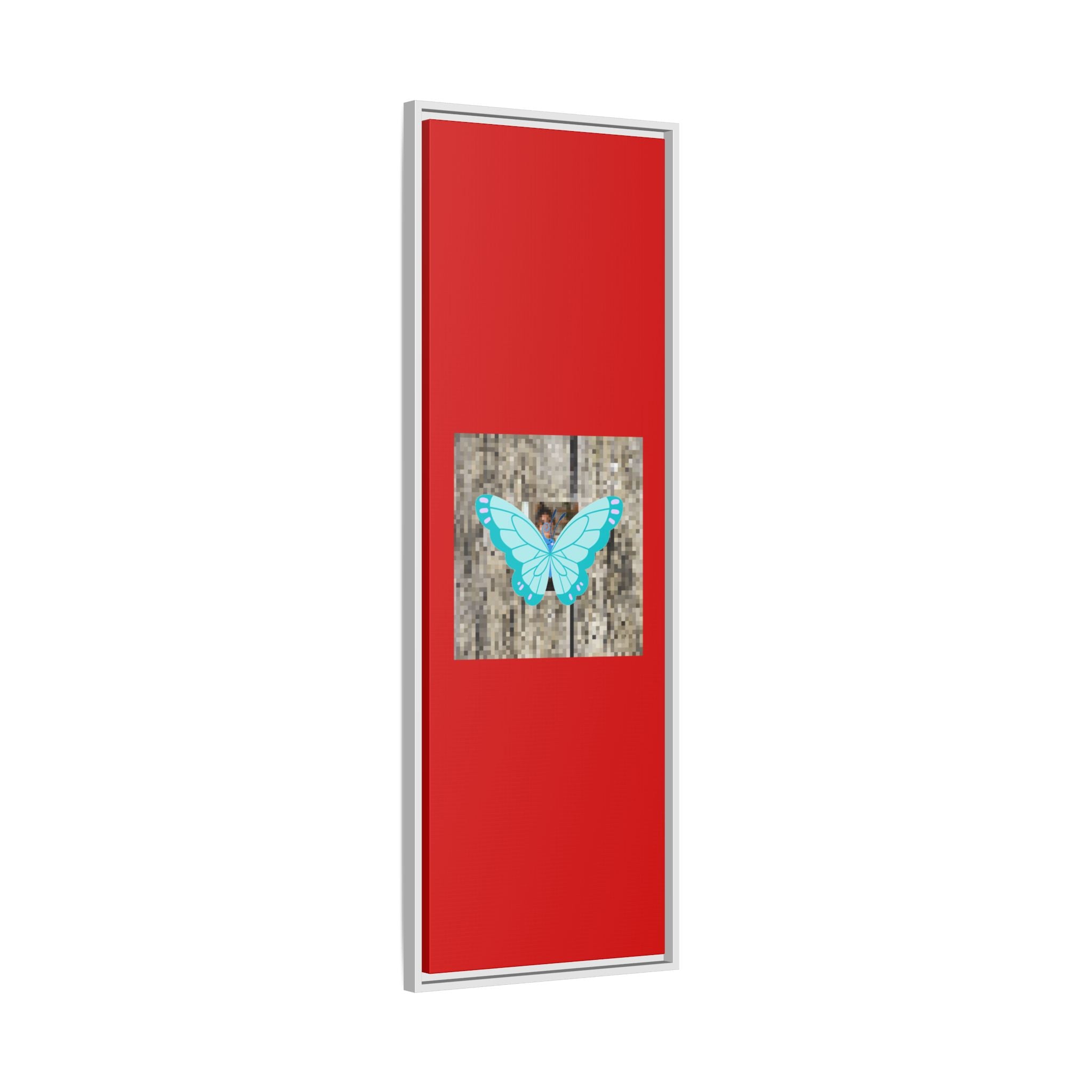 Blue Butterfly Framed Canvas