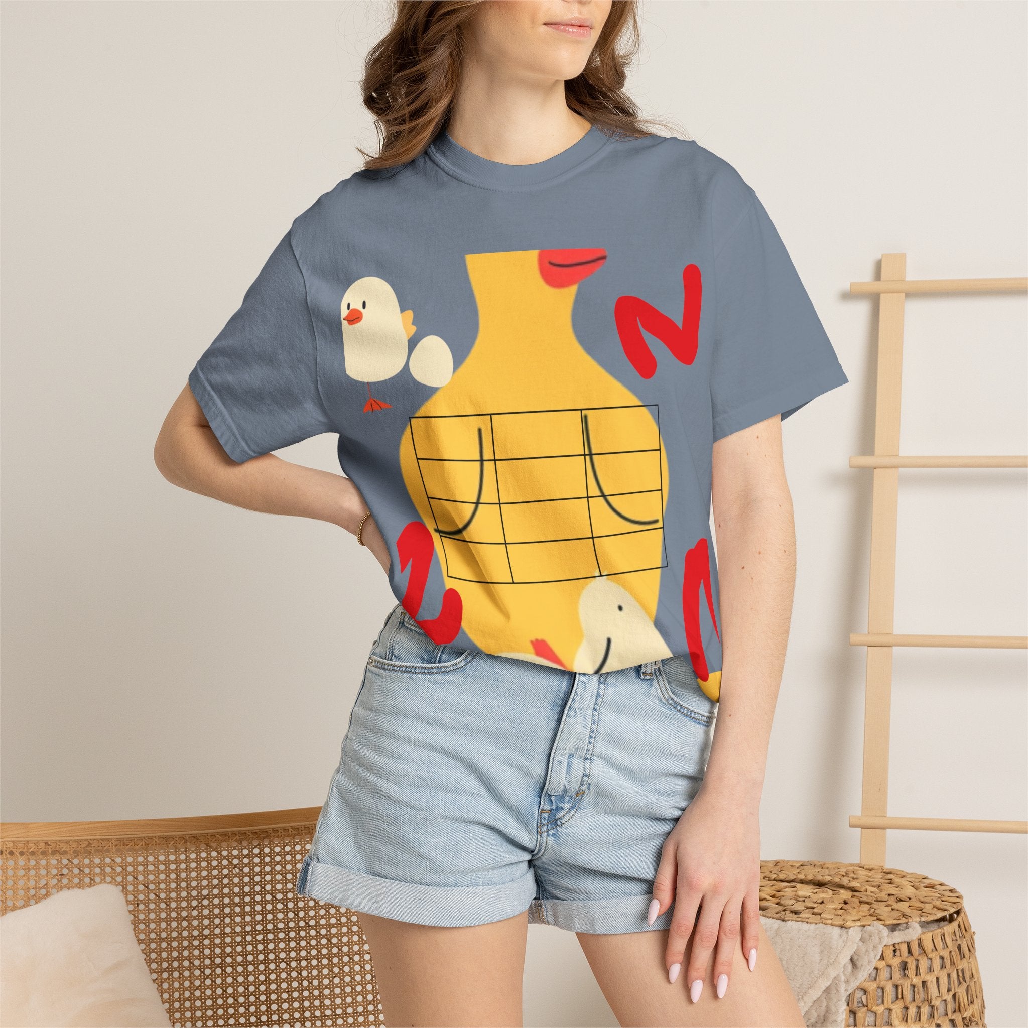 Graphic T-Shirt — Playful Koi & Vase Collage Tee (OVASTYLE Brand)