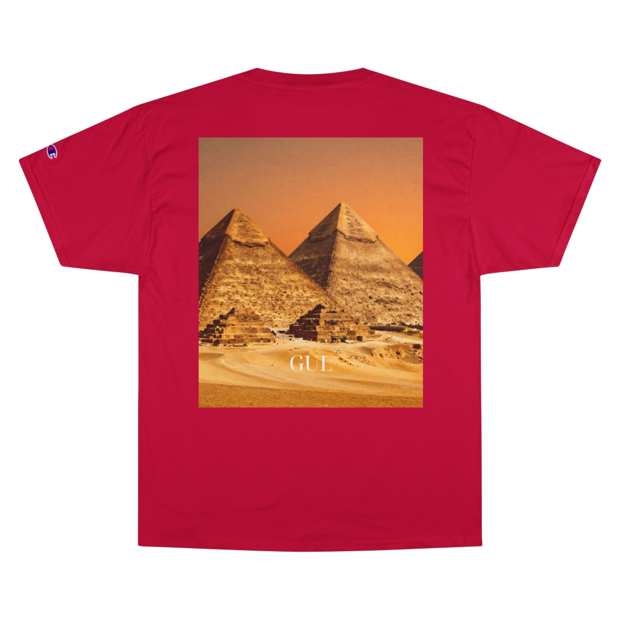 Champion Graphic T‑Shirt — Succulent & Pyramid Photo Print Tee