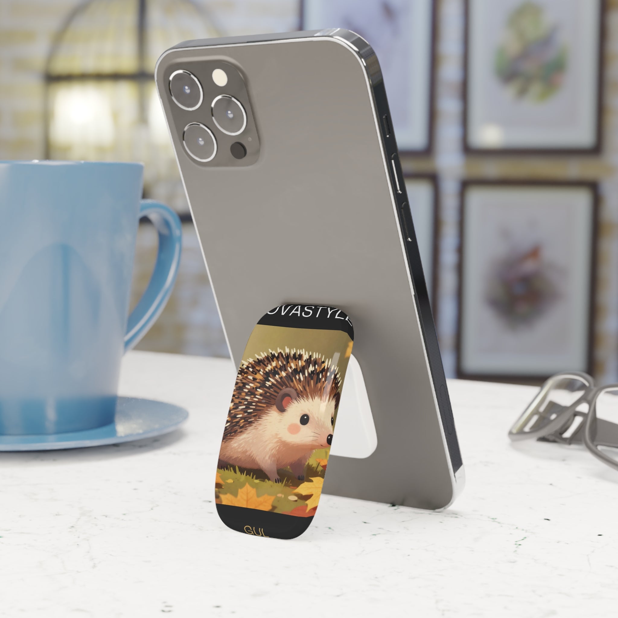 Hedgehog Phone Grip β Cute Fall Woodland Click-On Stand