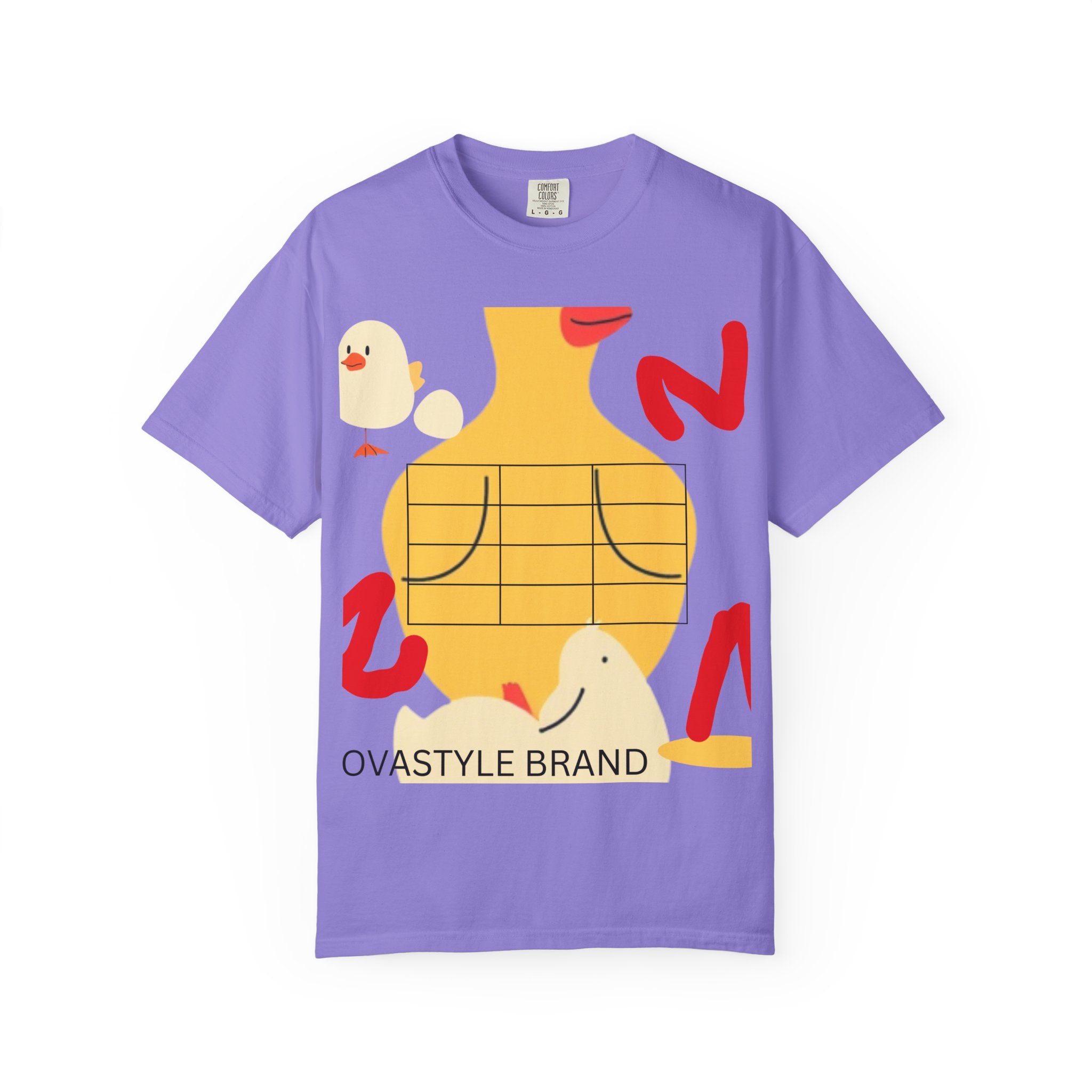 Graphic T-Shirt — Playful Koi & Vase Collage Tee (OVASTYLE Brand)