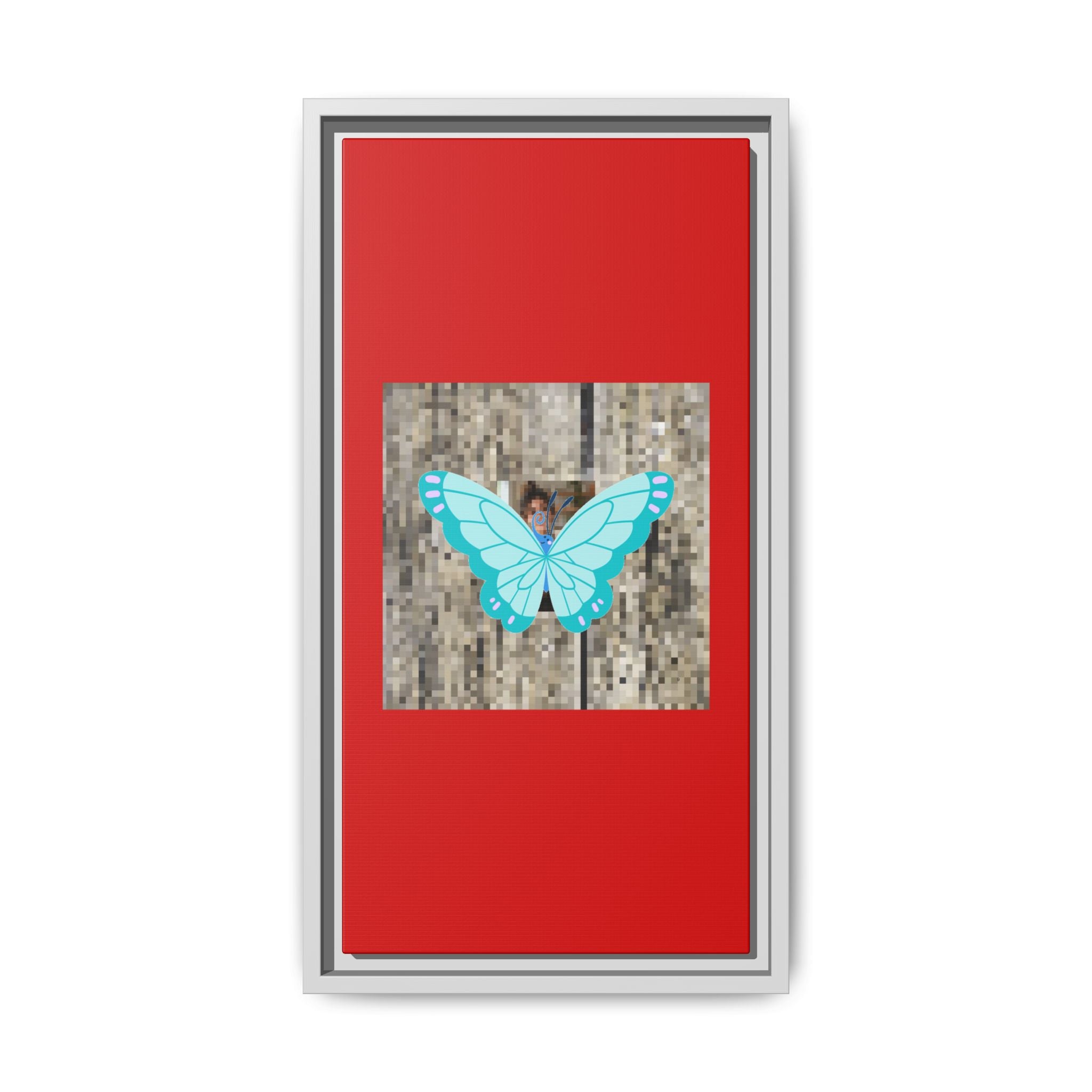 Blue Butterfly Framed Canvas Art — matte multi-color wall print, gallery view 37, NovaStyle