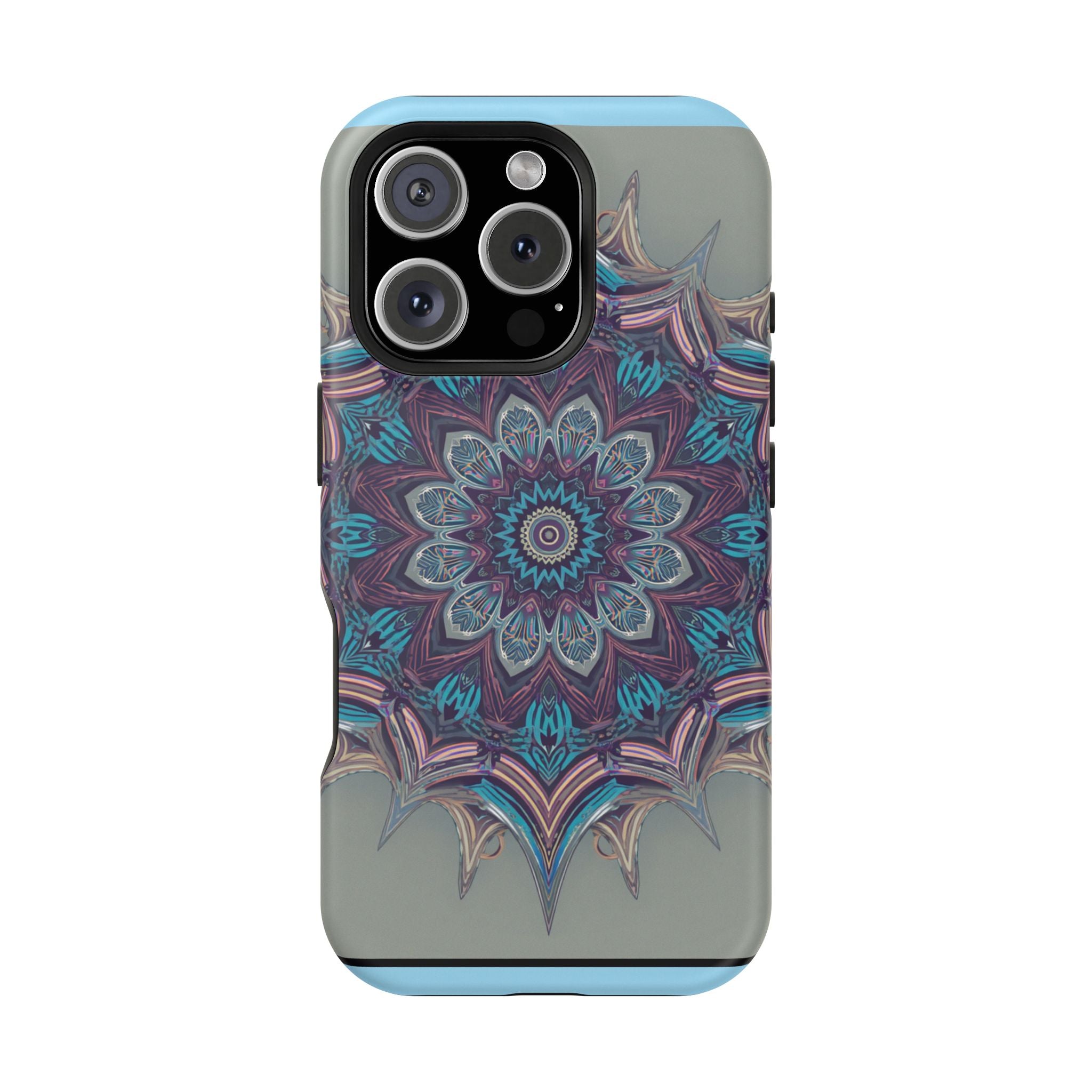 Phone Case — Blue Purple Mandala Magnetic Impact-Resistant Case