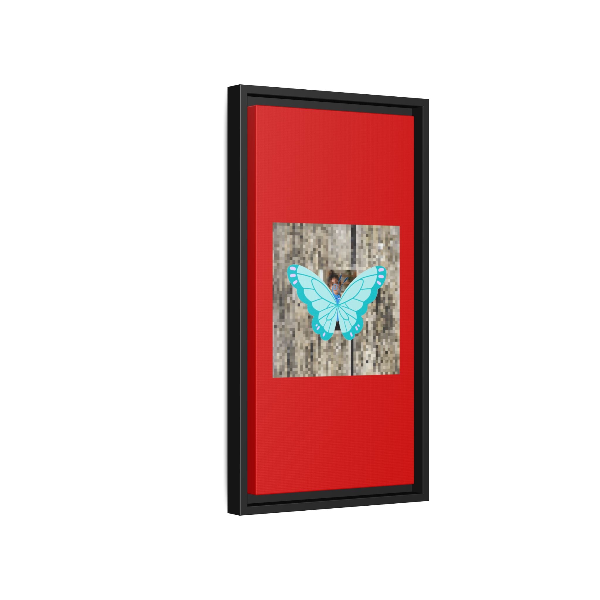 Blue Butterfly Framed Canvas