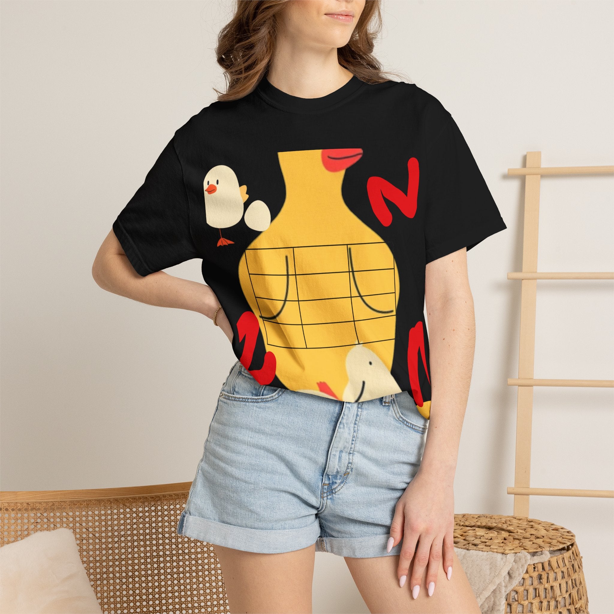 Graphic T-Shirt — Playful Koi & Vase Collage Tee (OVASTYLE Brand)