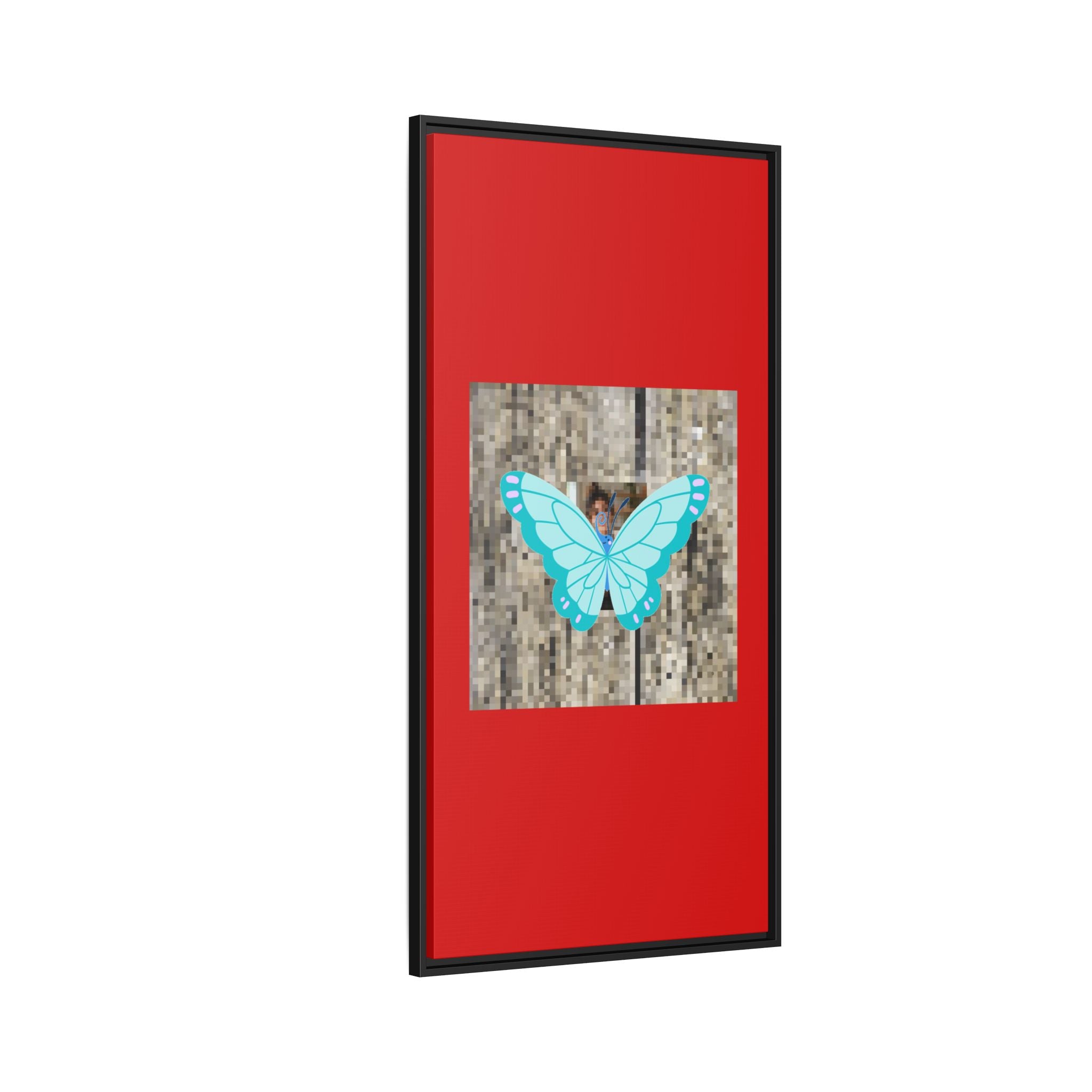 Blue Butterfly Framed Canvas