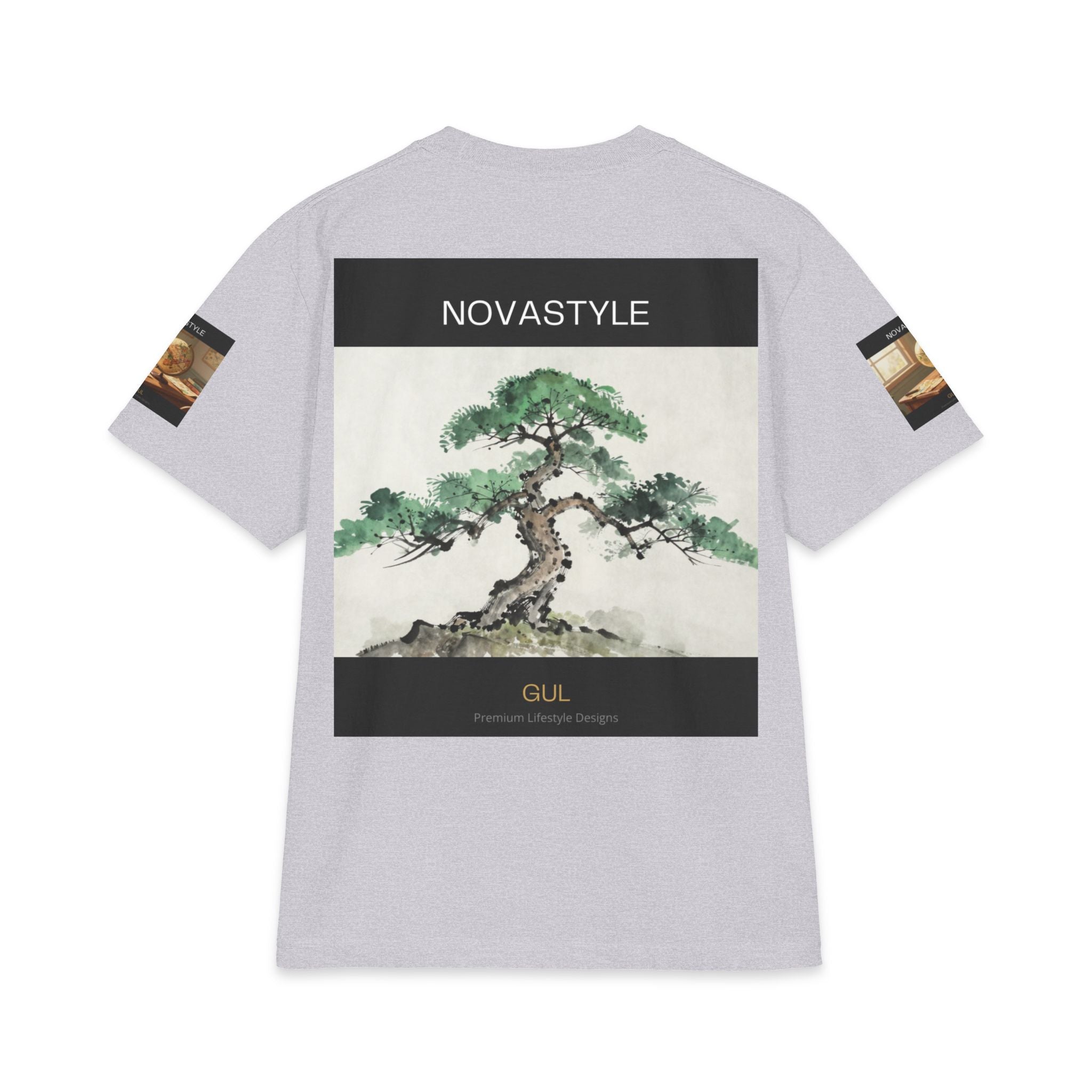 T-Shirt — NOVASTYLE Colorful Mandala & Bonsai Graphic Tee