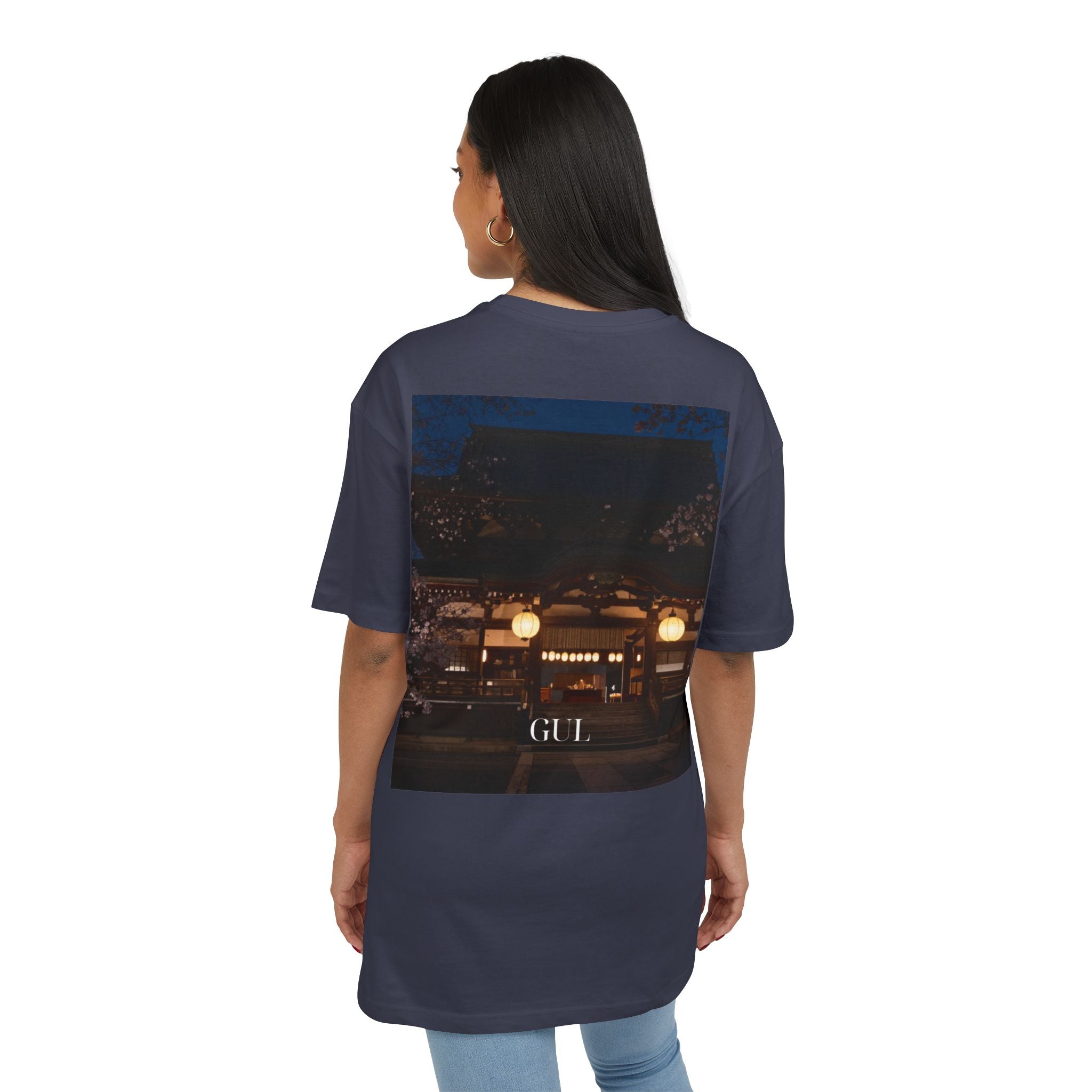 Botanical Night Tee — Bird of Paradise & Lantern Photo Graphic T-Shirt