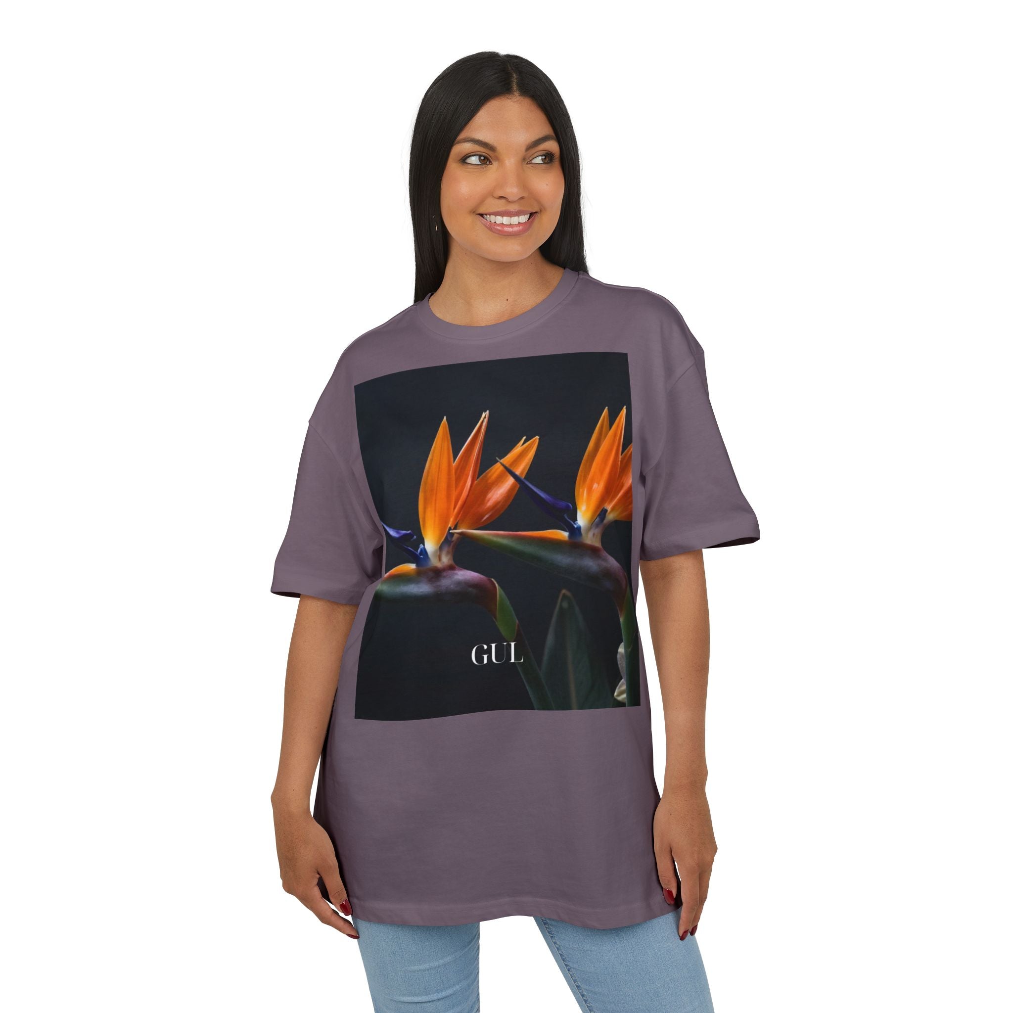 Botanical Night Tee — Bird of Paradise & Lantern Photo Graphic T-Shirt