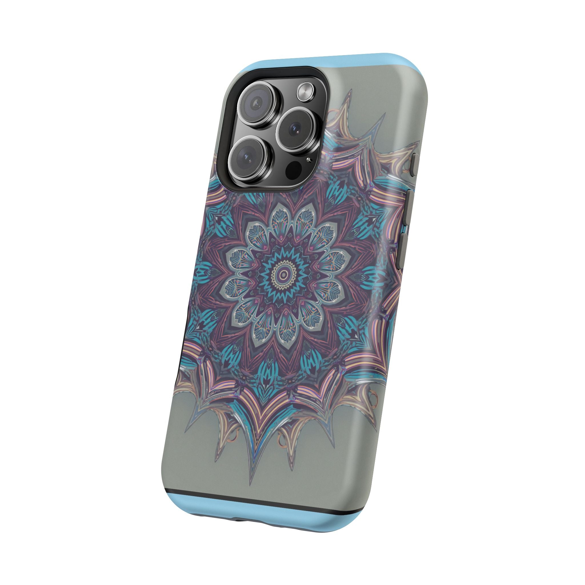 Phone Case — Blue Purple Mandala Magnetic Impact-Resistant Case