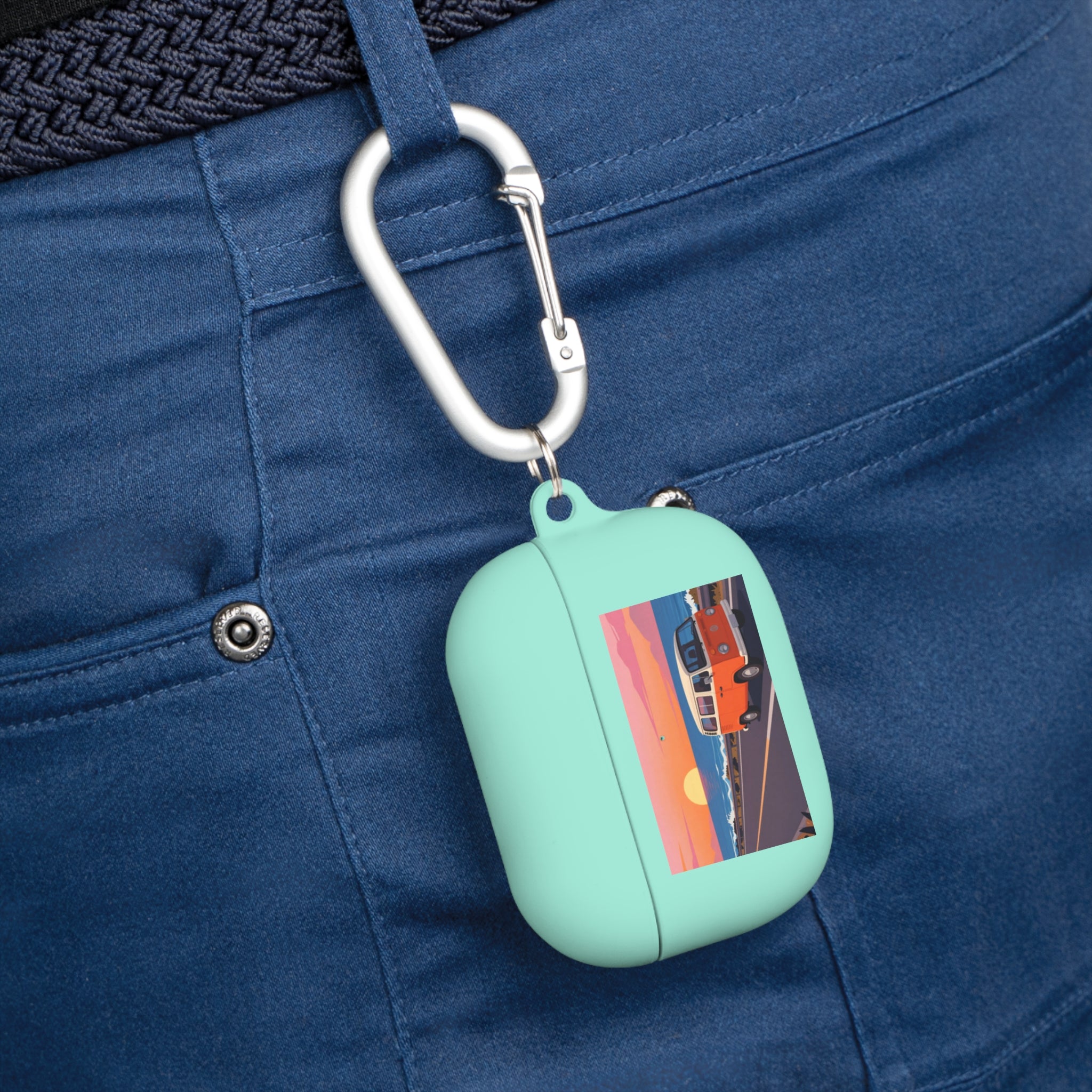 AirPods Case — Retro Sunset Van & Forest Deer Prints