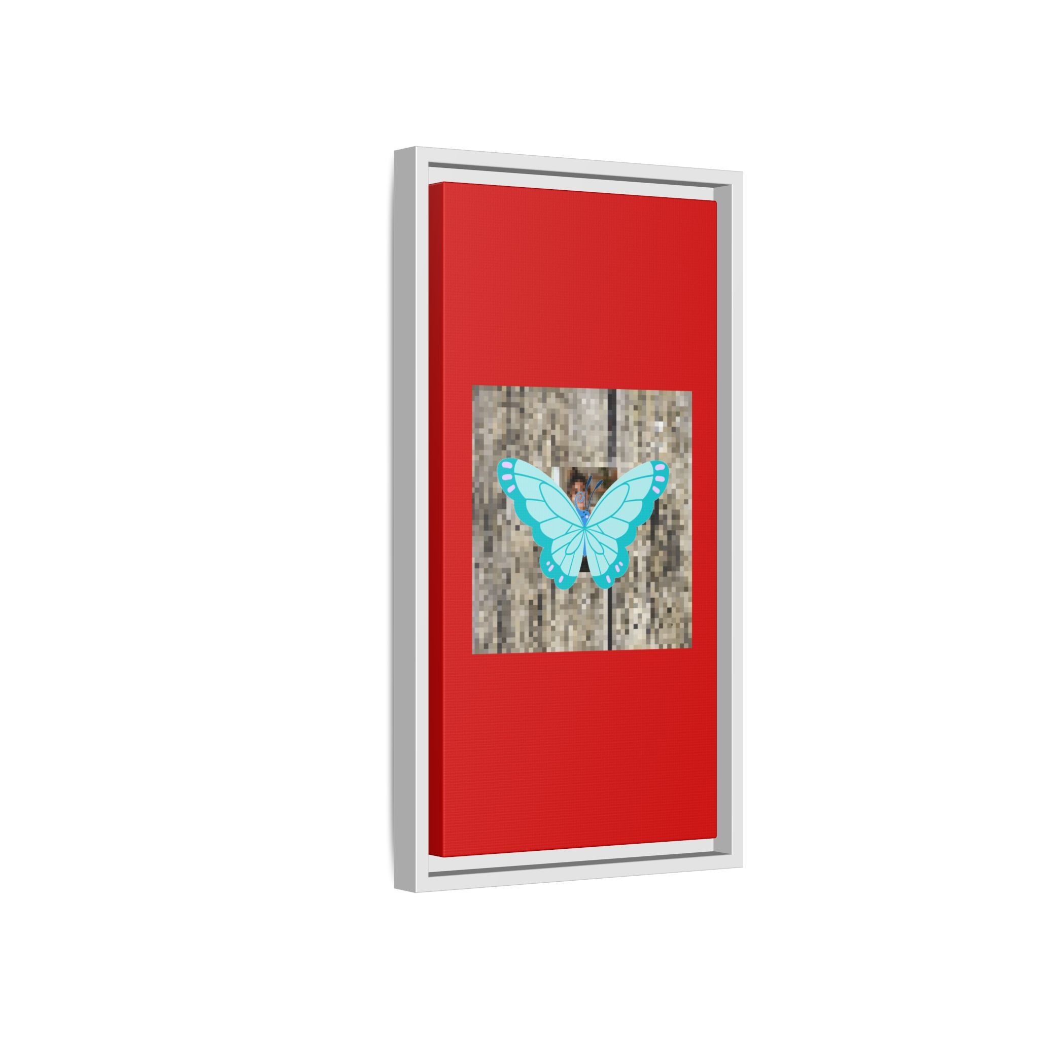 Blue Butterfly Framed Canvas