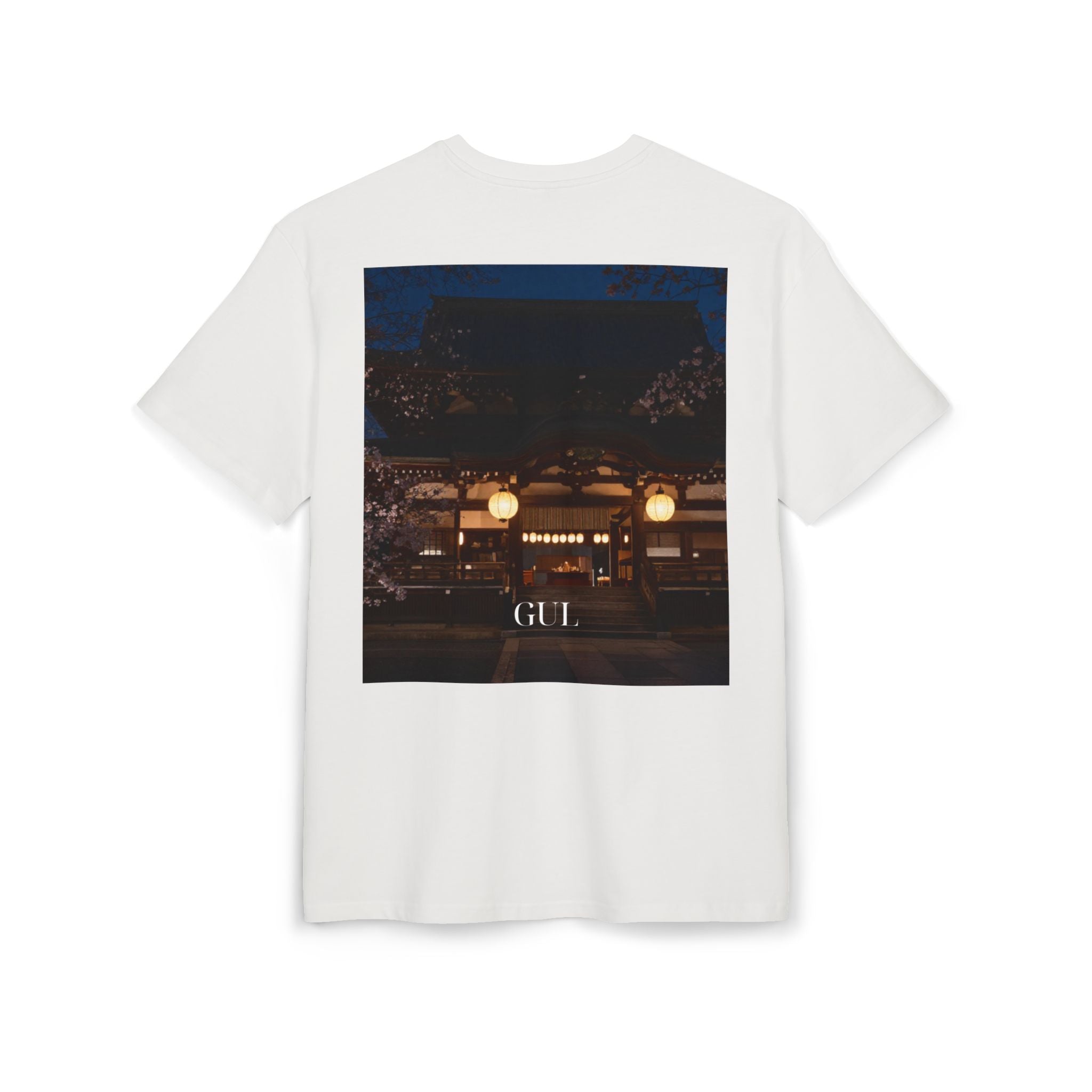 Botanical Night Tee — Bird of Paradise & Lantern Photo Graphic T-Shirt