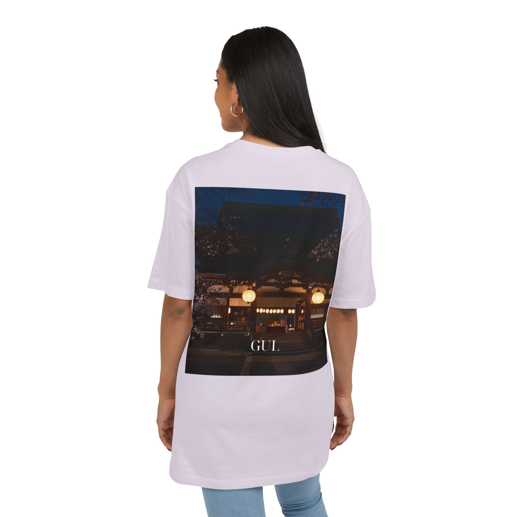 Botanical Night Tee — Bird of Paradise & Lantern Photo Graphic T-Shirt