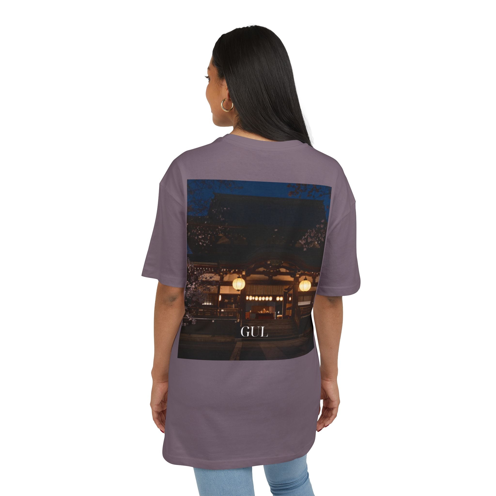 Botanical Night Tee — Bird of Paradise & Lantern Photo Graphic T-Shirt