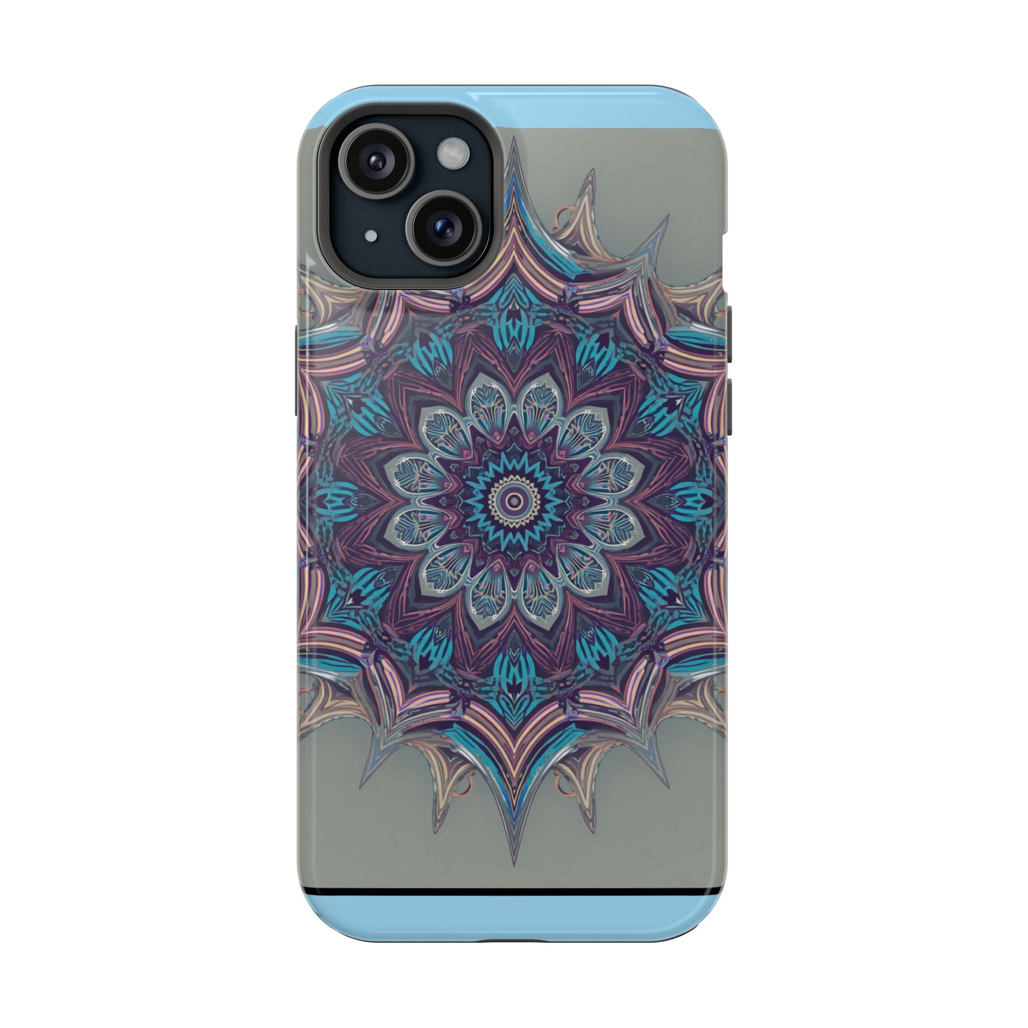 Phone Case — Blue Purple Mandala Magnetic Impact-Resistant Case