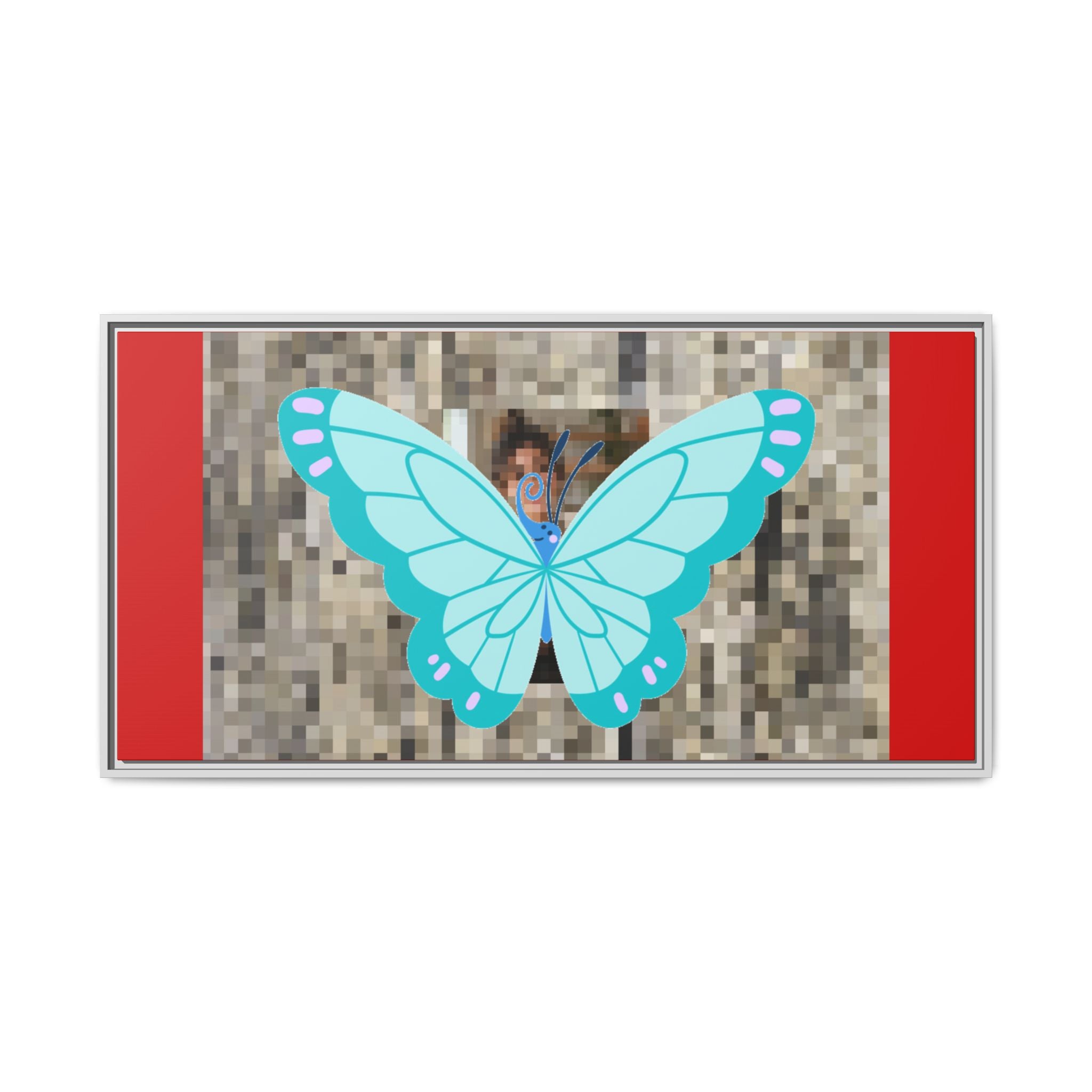 Blue Butterfly Framed Canvas Art — matte multi-color wall print, gallery view 23, NovaStyle