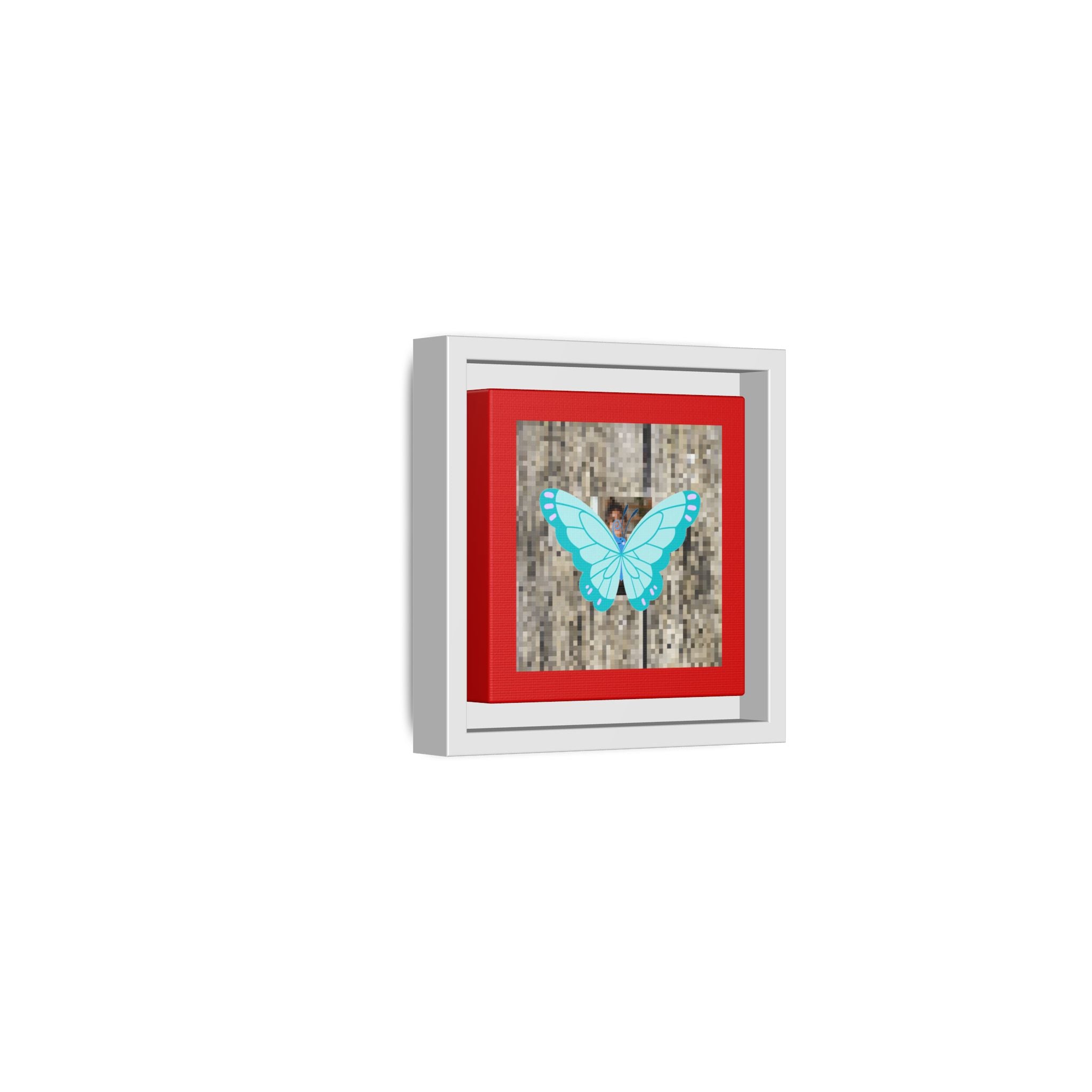 Blue Butterfly Framed Canvas