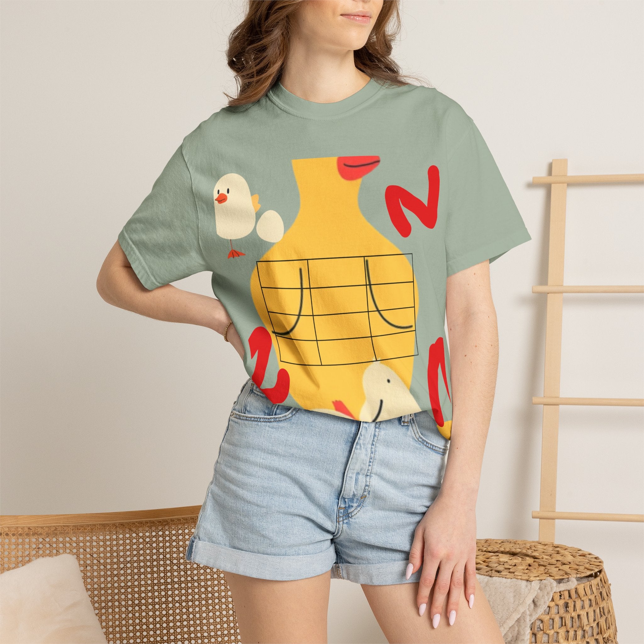 Graphic T-Shirt — Playful Koi & Vase Collage Tee (OVASTYLE Brand)