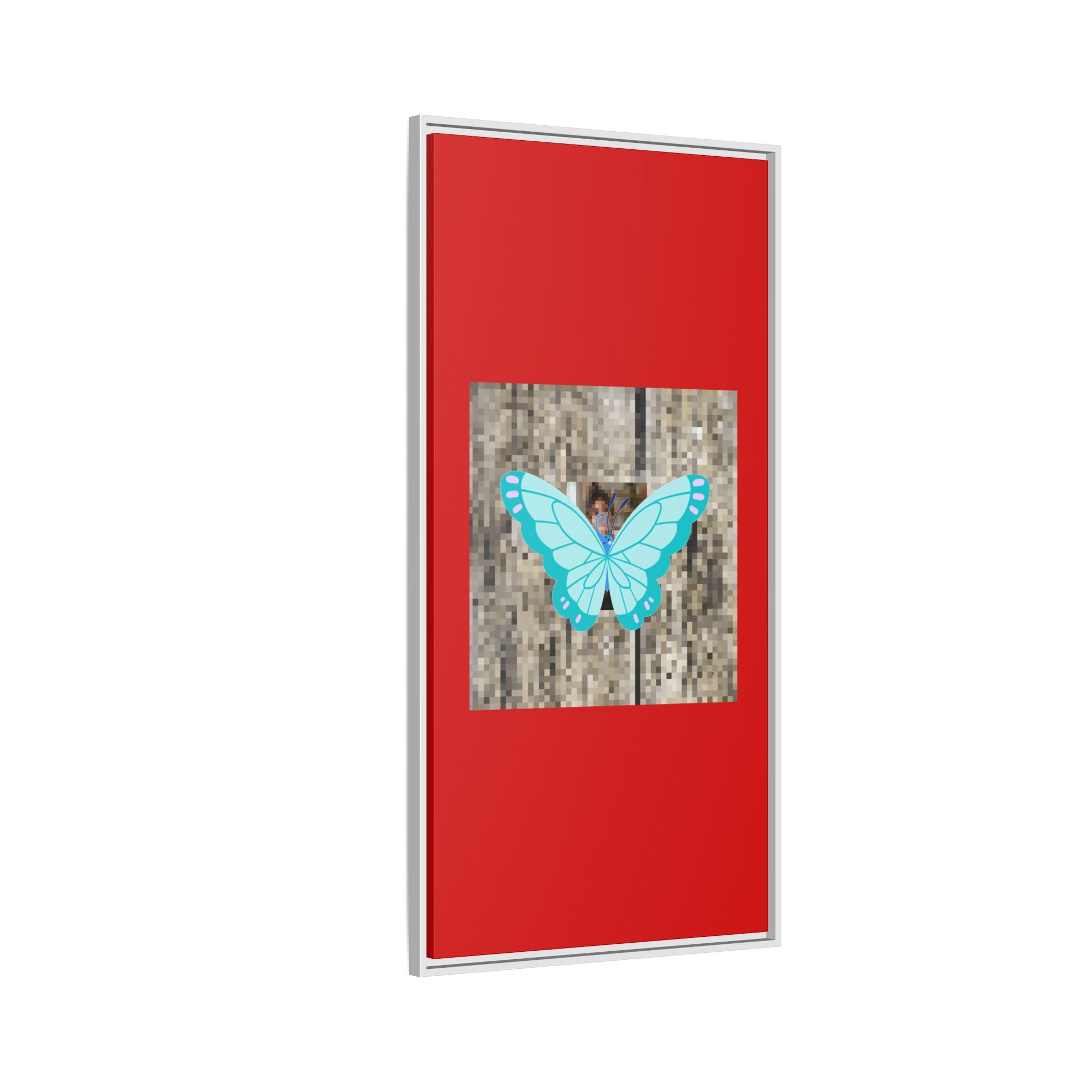 Blue Butterfly Framed Canvas