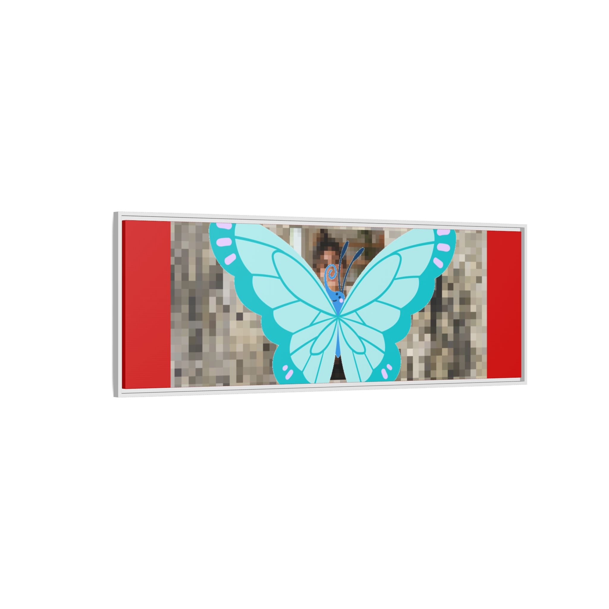 Blue Butterfly Framed Canvas