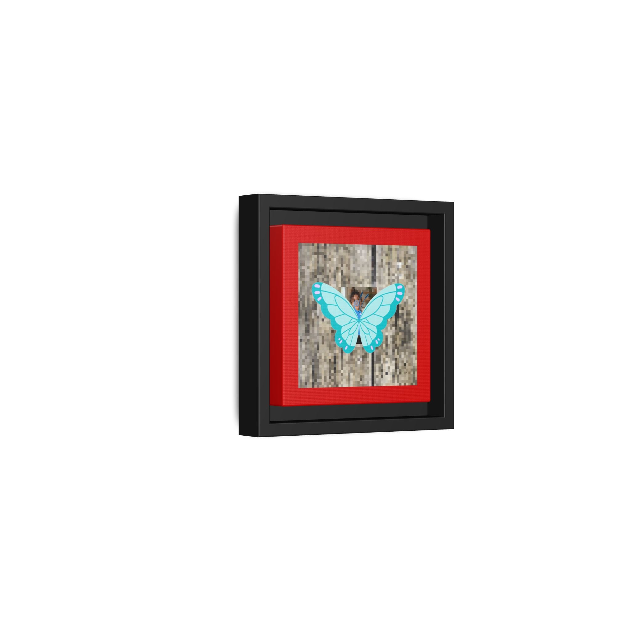 Blue Butterfly Framed Canvas